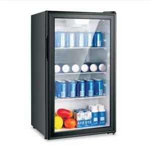 Elma Refrigerator Mine Bar Door Glass,91 Lit, Black