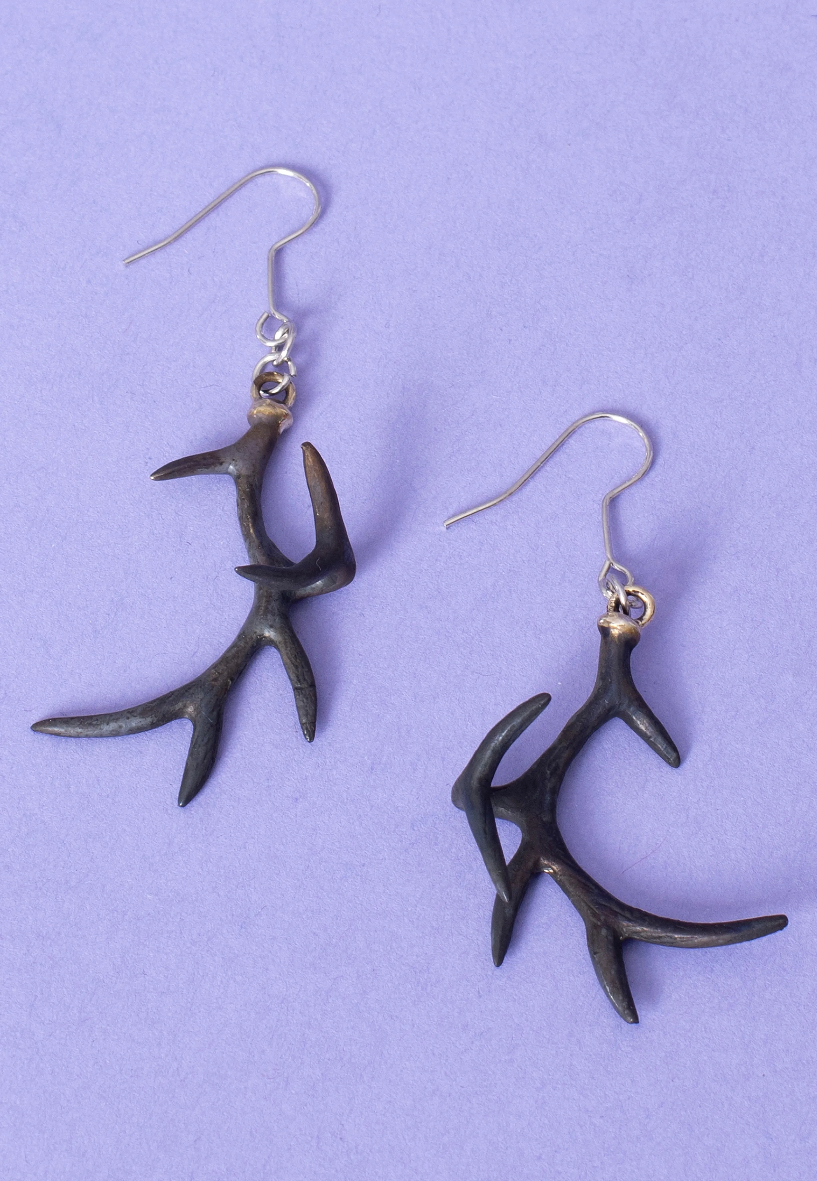 etNox - Deer Head Black/Silver - Earrings