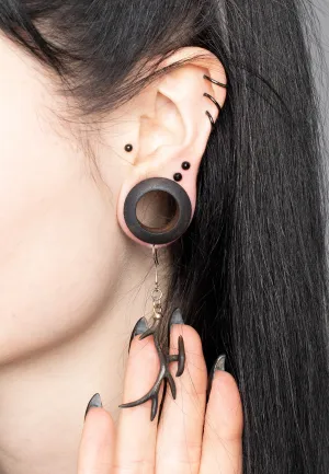 etNox - Deer Head Black/Silver - Earrings