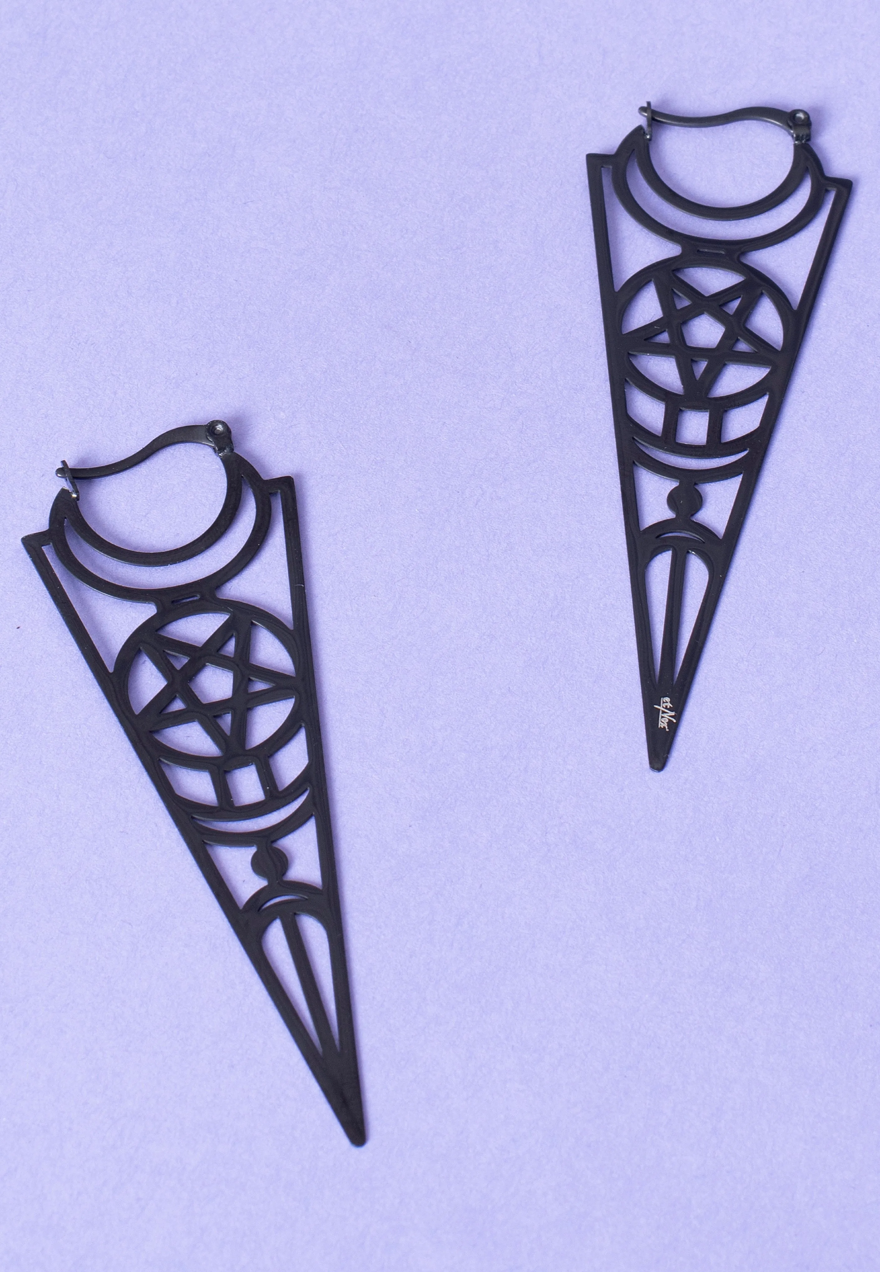 etNox - Ornaments Black Silver - Earrings