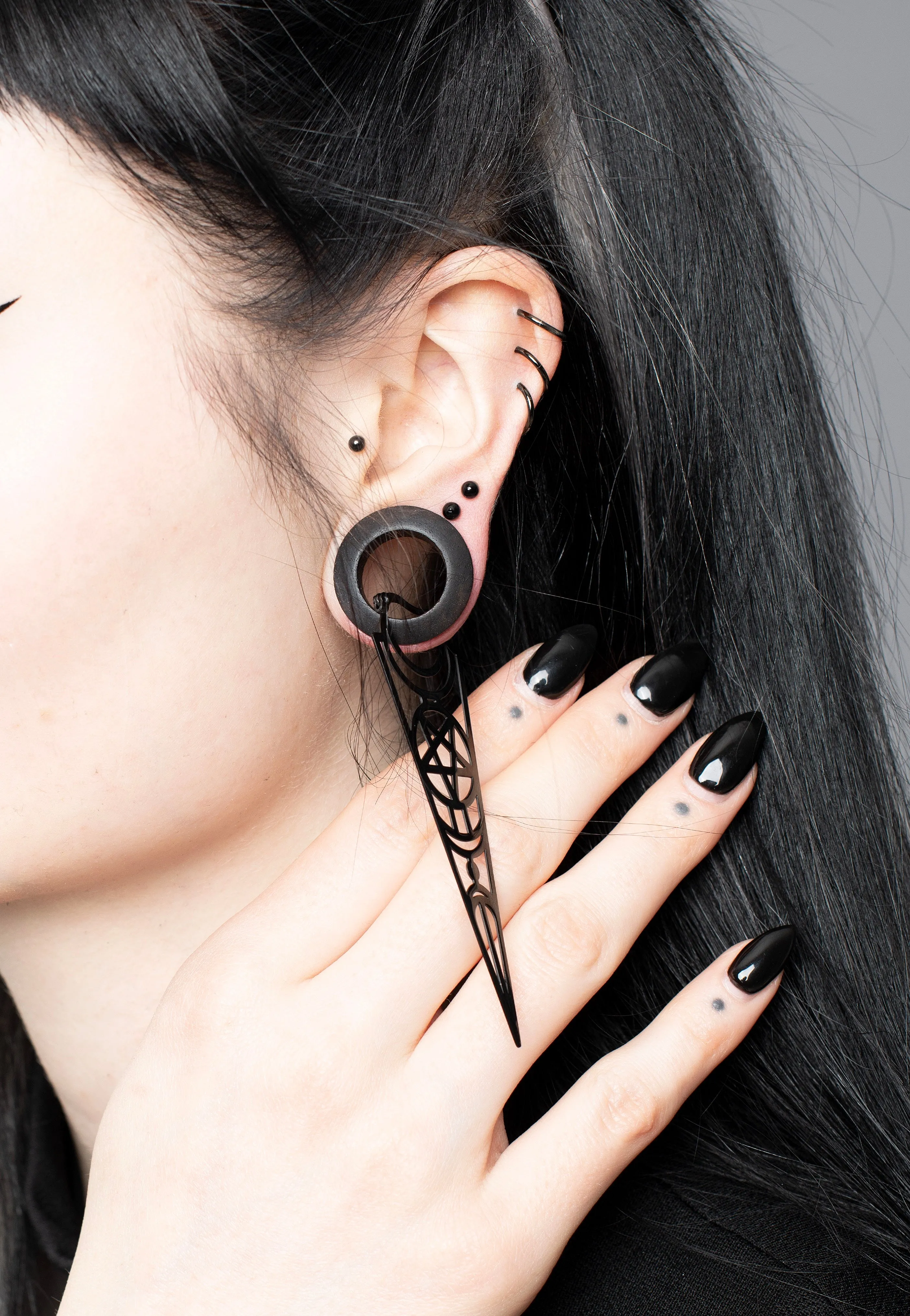 etNox - Ornaments Black Silver - Earrings