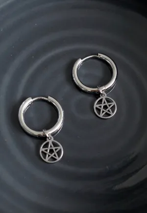 etNox - Pentagramm Silver - Earrings