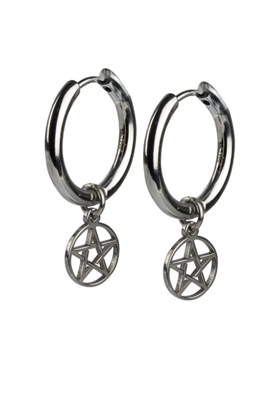 etNox - Pentagramm Silver - Earrings