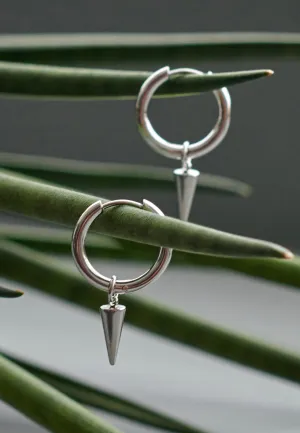 etNox - Spike Silver Silver - Earrings