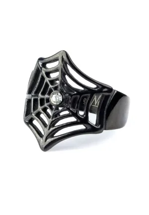 etNox - Spinnennetz Silver - Ring