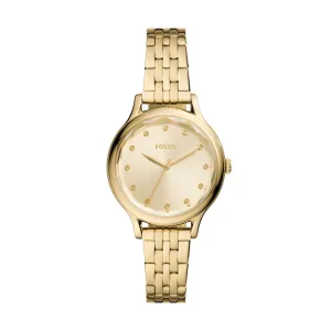 Fossil Outlet Women's Laney Three-Hand, Gold-Tone Stainless Steel Watch