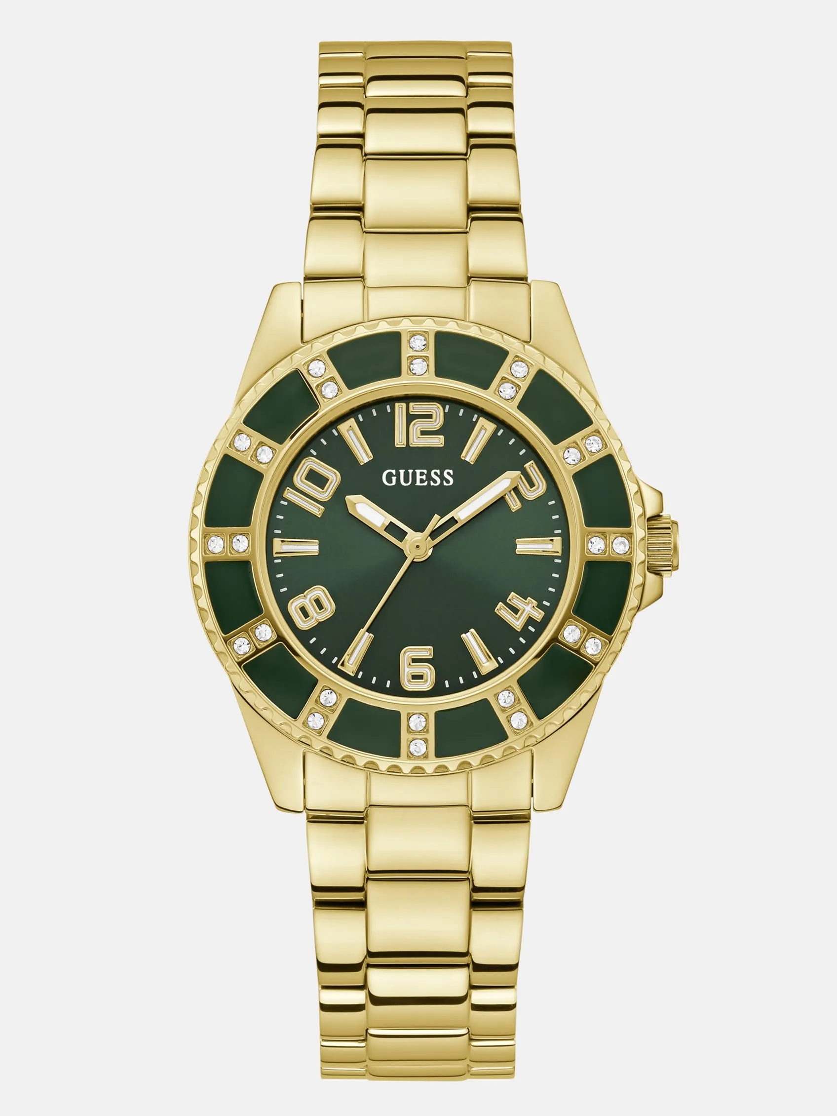 Green and Gold-Tone Analog Watch