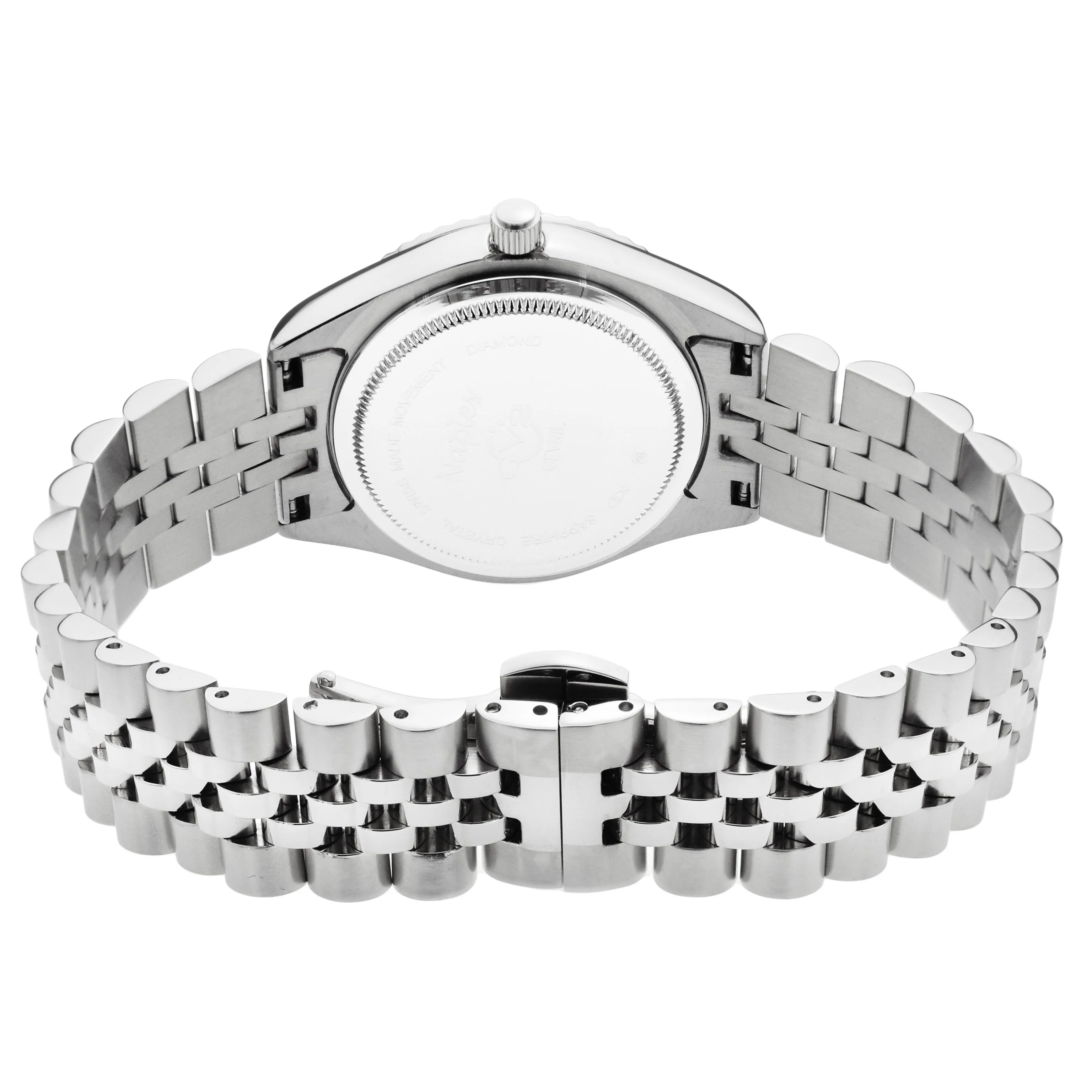 GV2 Naples Women's Black Dial Steel Watch