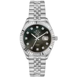 GV2 Naples Women's Black Dial Steel Watch