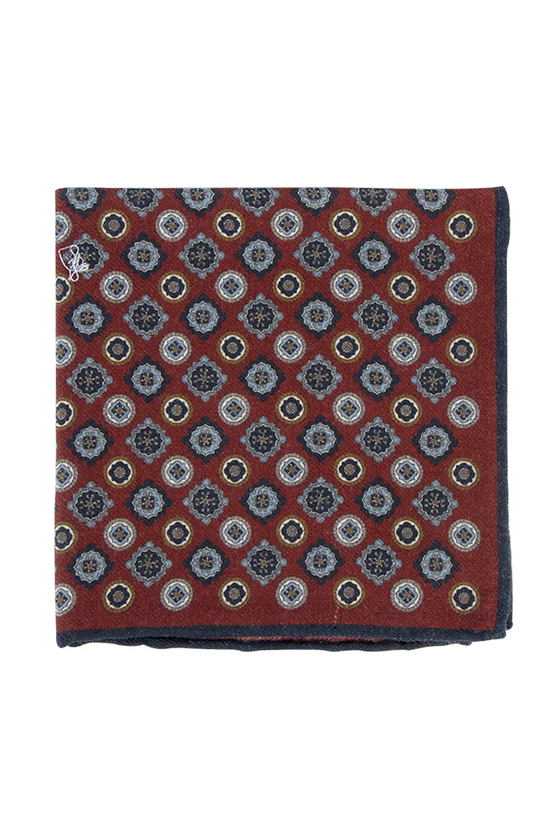 Hemley Wool Burgundty Shield Geometric Pattern Hank