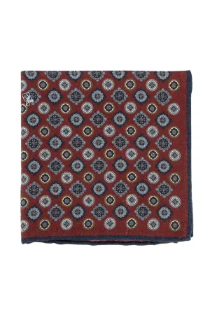 Hemley Wool Burgundty Shield Geometric Pattern Hank