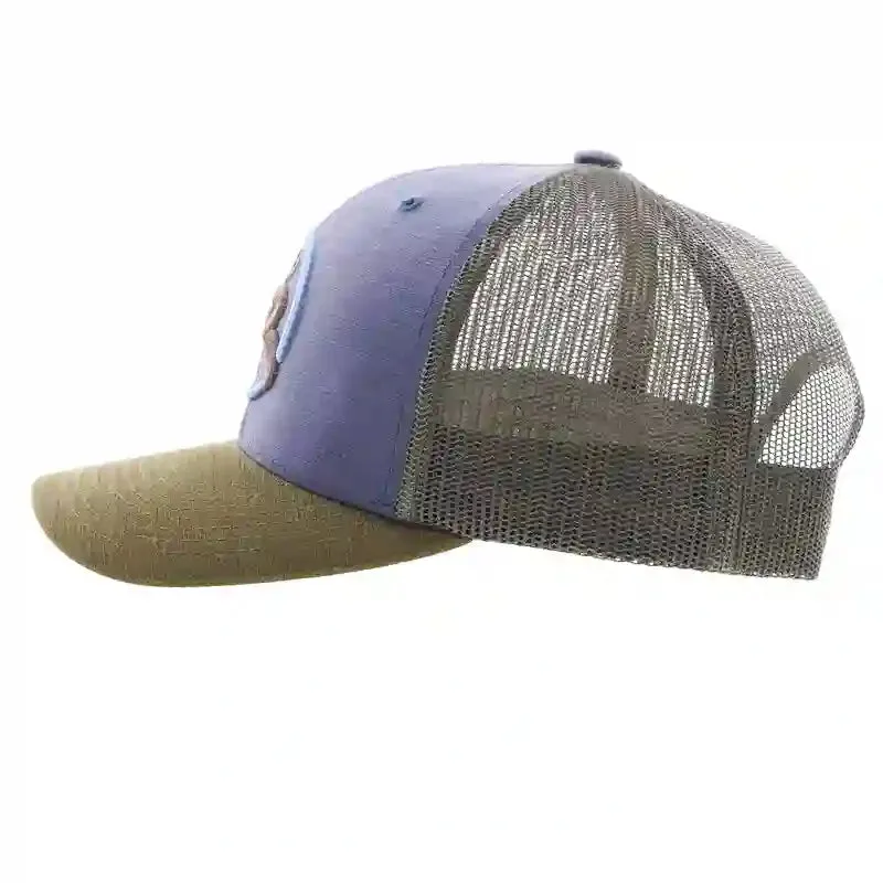 Hooey Mid Profile Blue & Olive Cap-Roughy O Logo