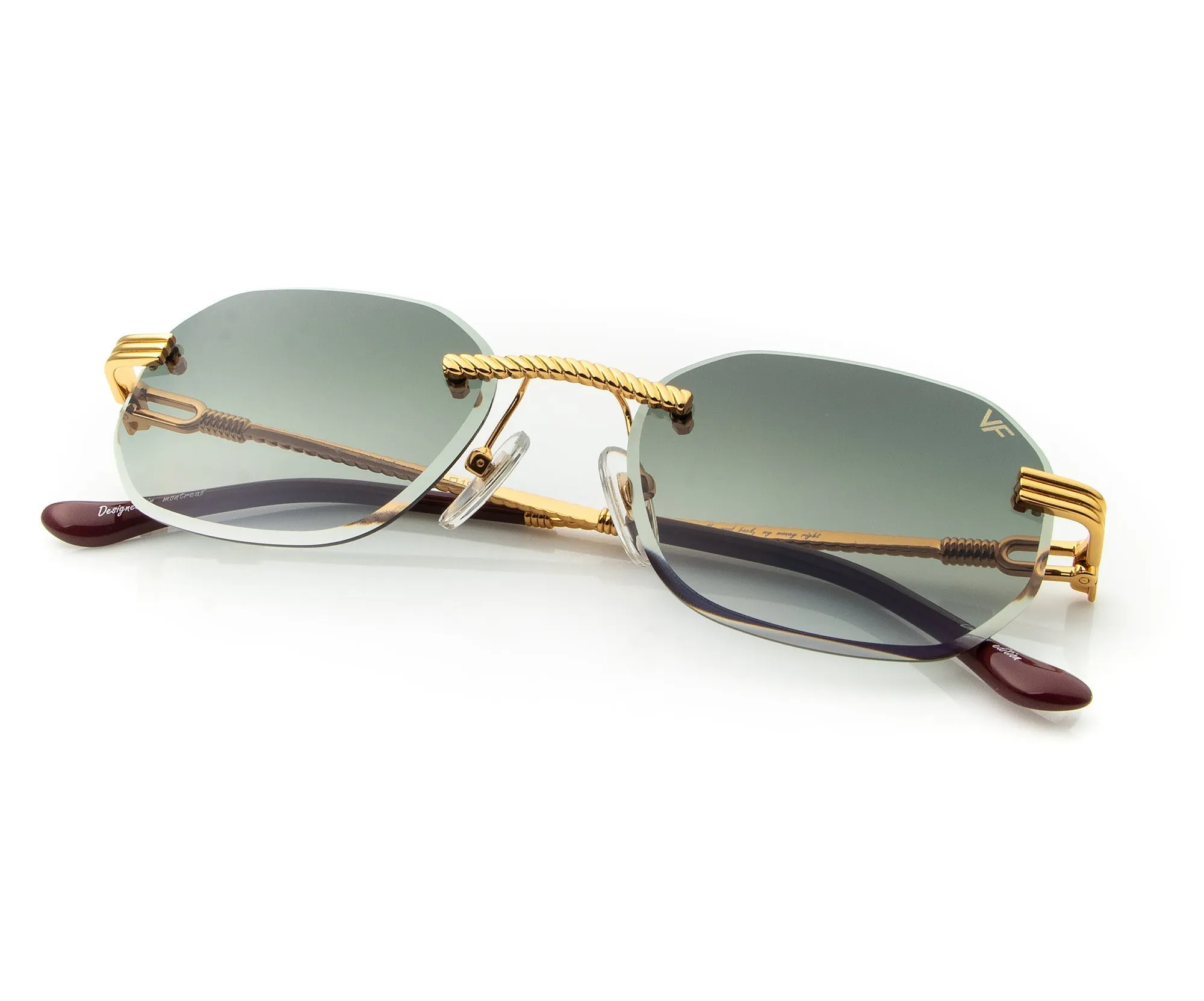 Hustler Rimless Drill Mount 24KT Gold