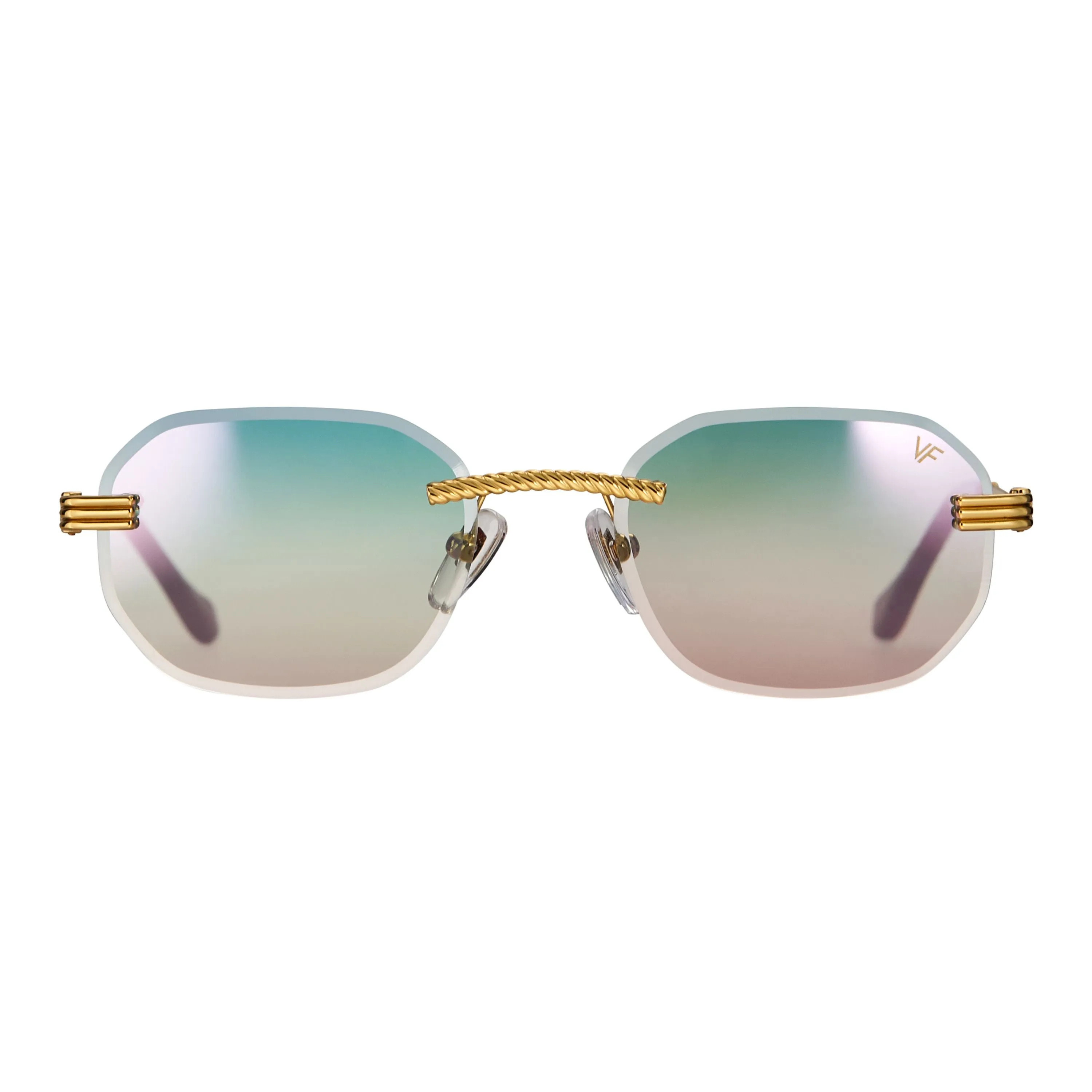 Hustler Rimless Drill Mount 24KT Gold