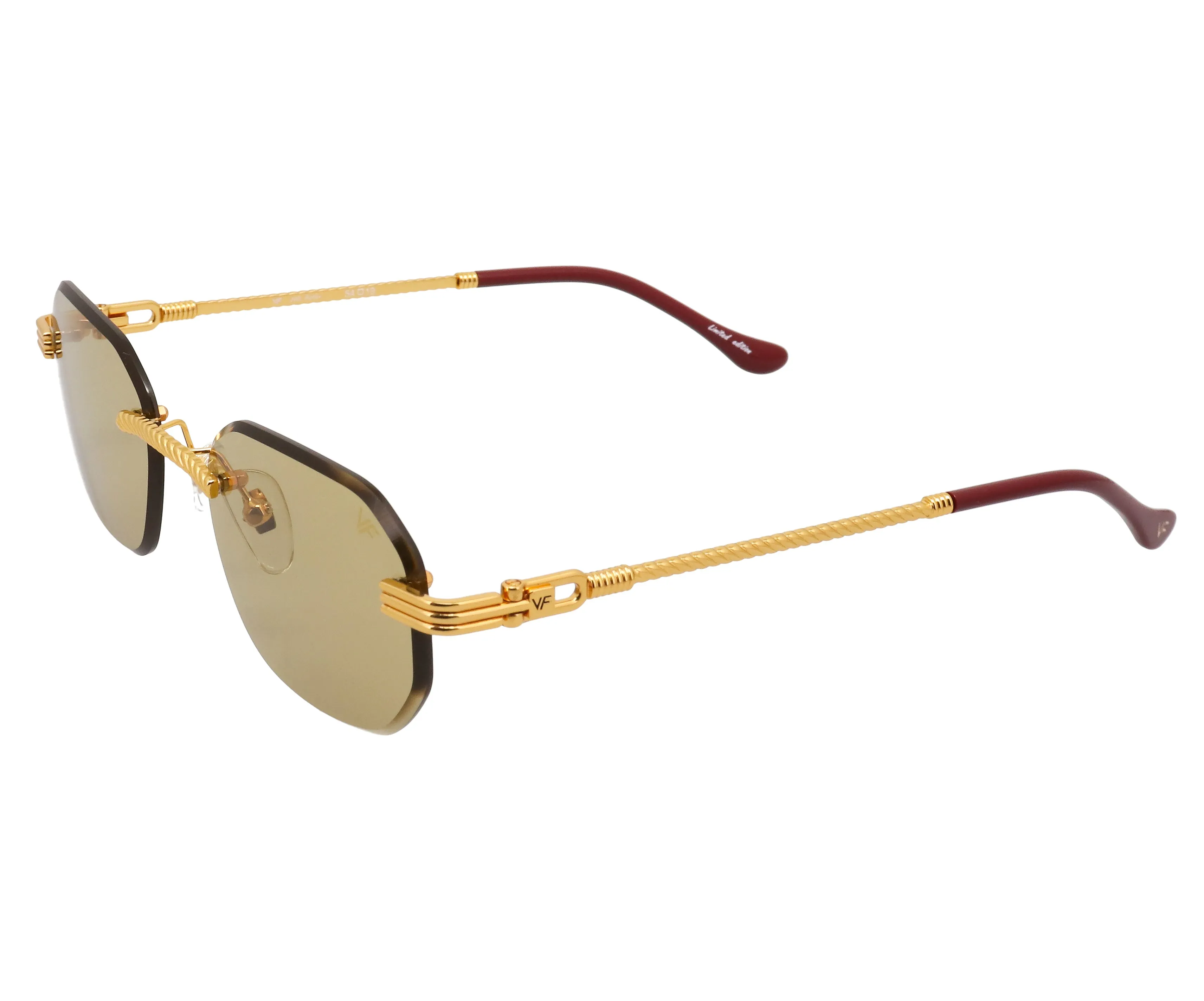 Hustler Rimless Drill Mount 24KT Gold