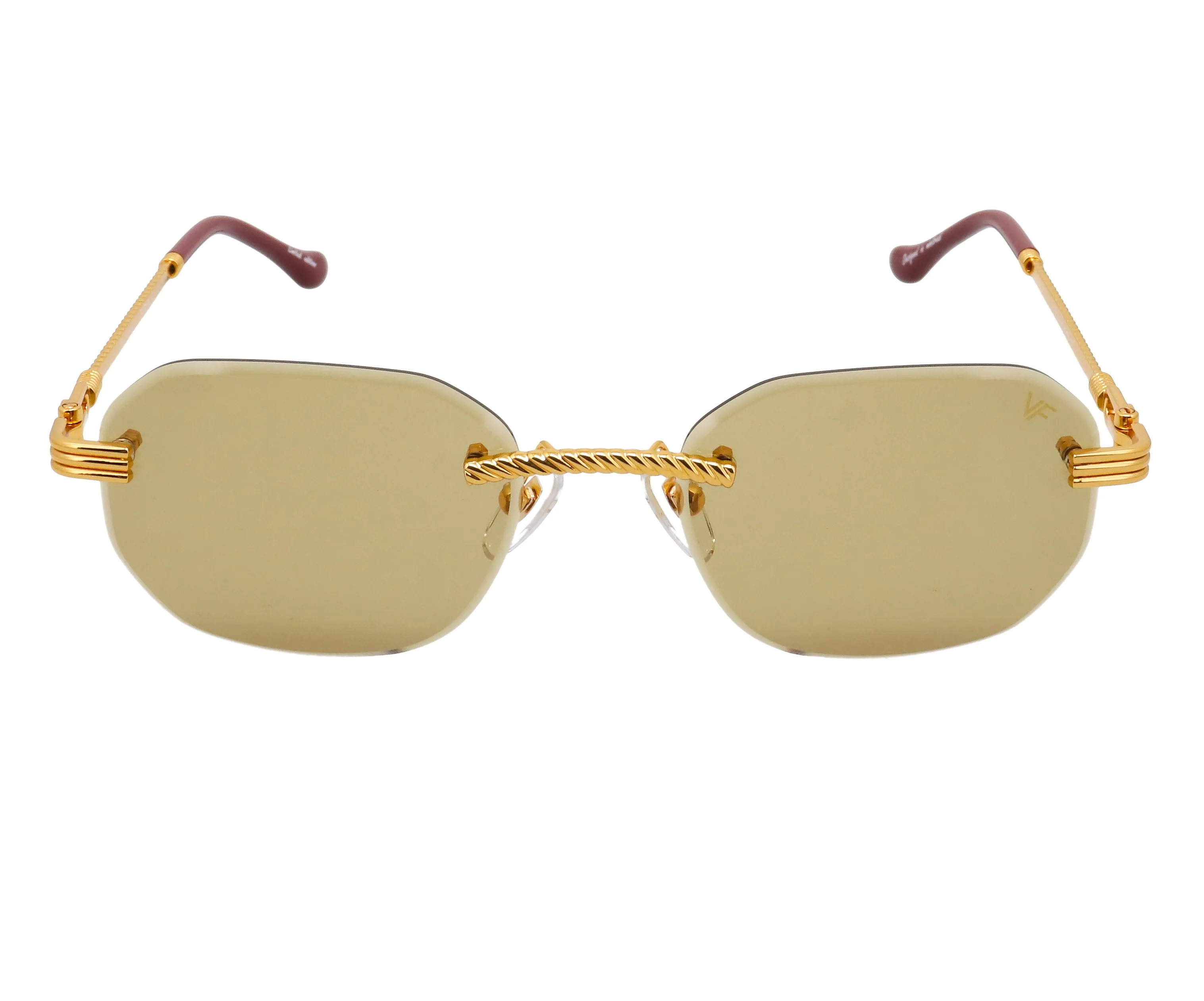 Hustler Rimless Drill Mount 24KT Gold