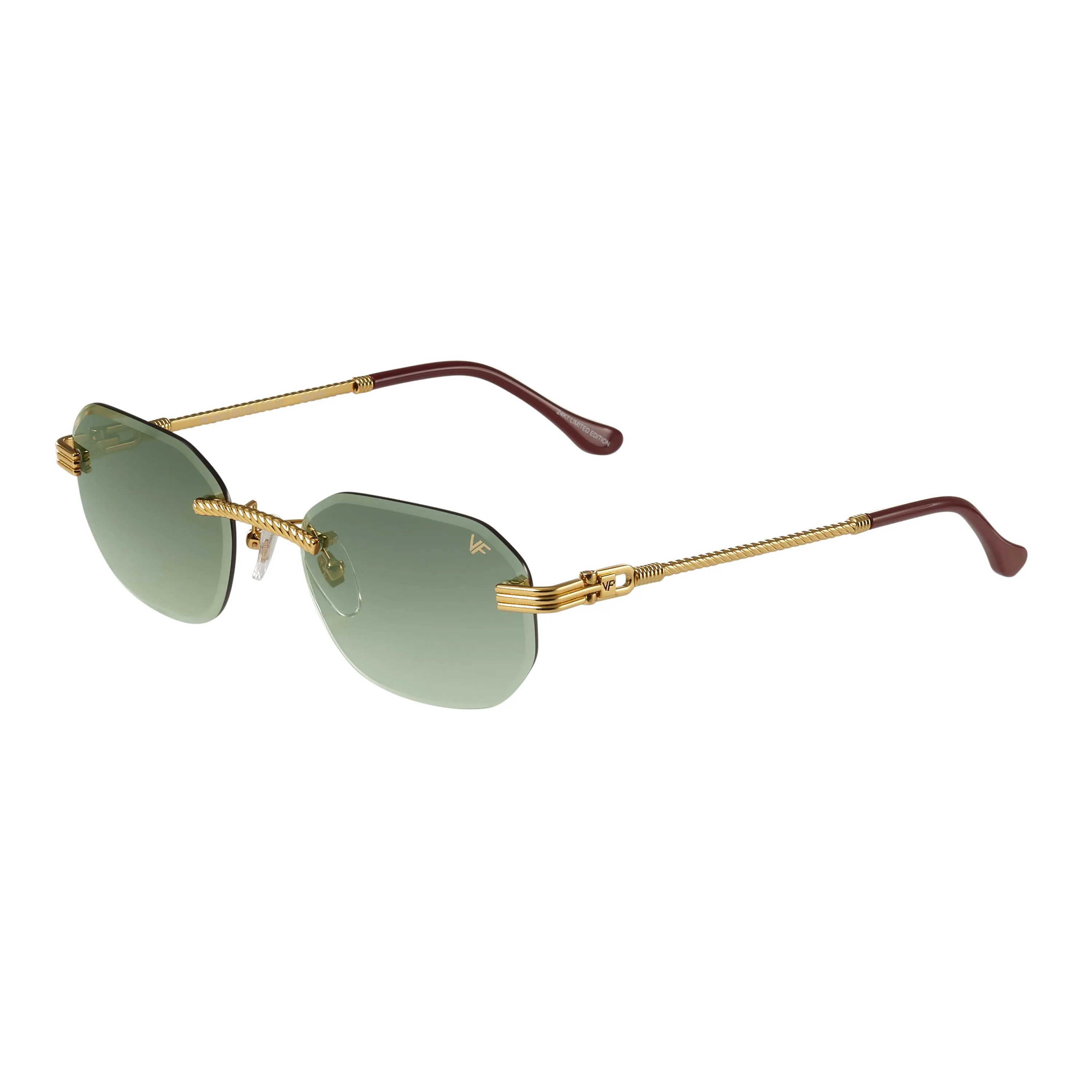 Hustler Rimless Drill Mount 24KT Gold