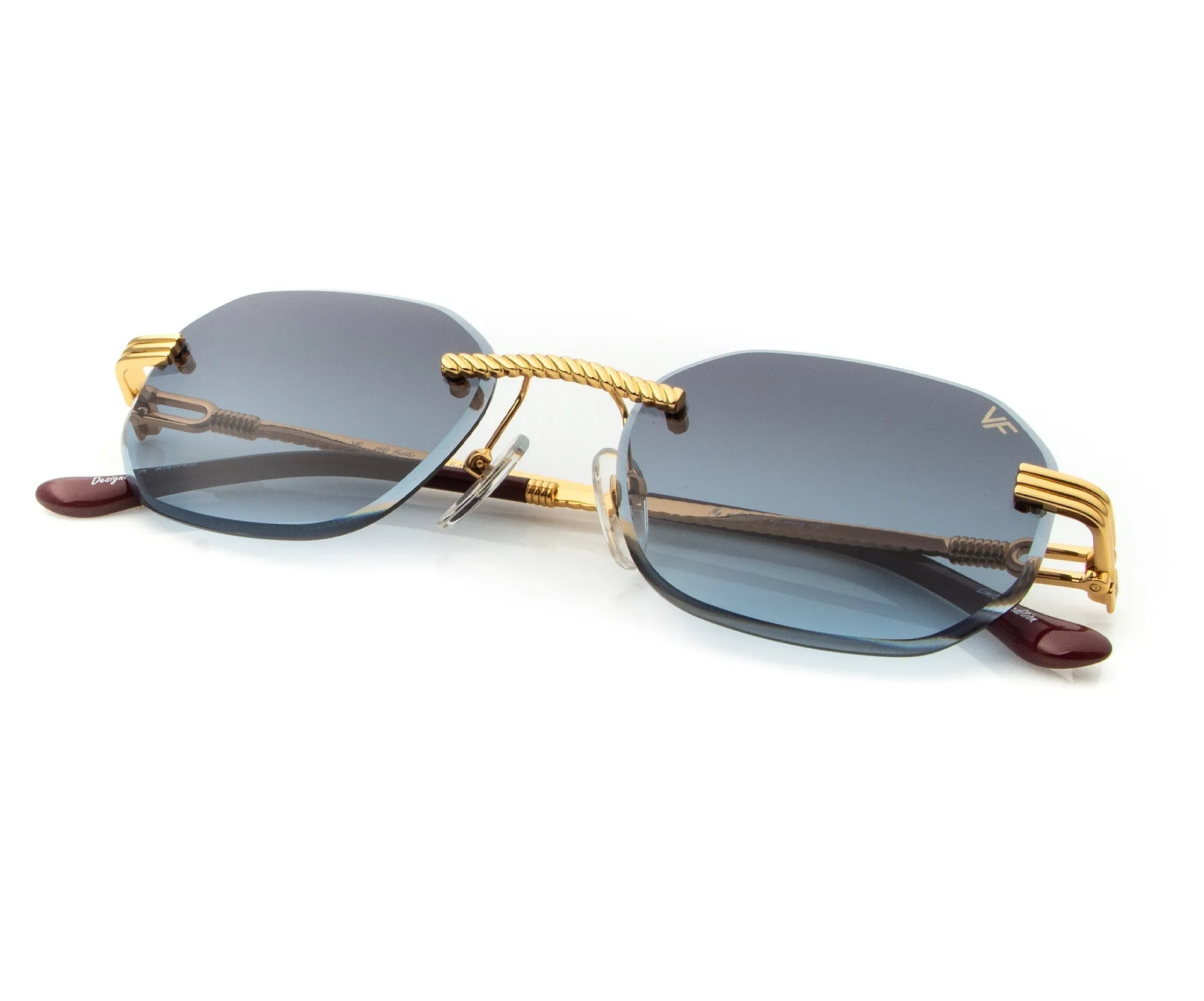 Hustler Rimless Drill Mount 24KT Gold