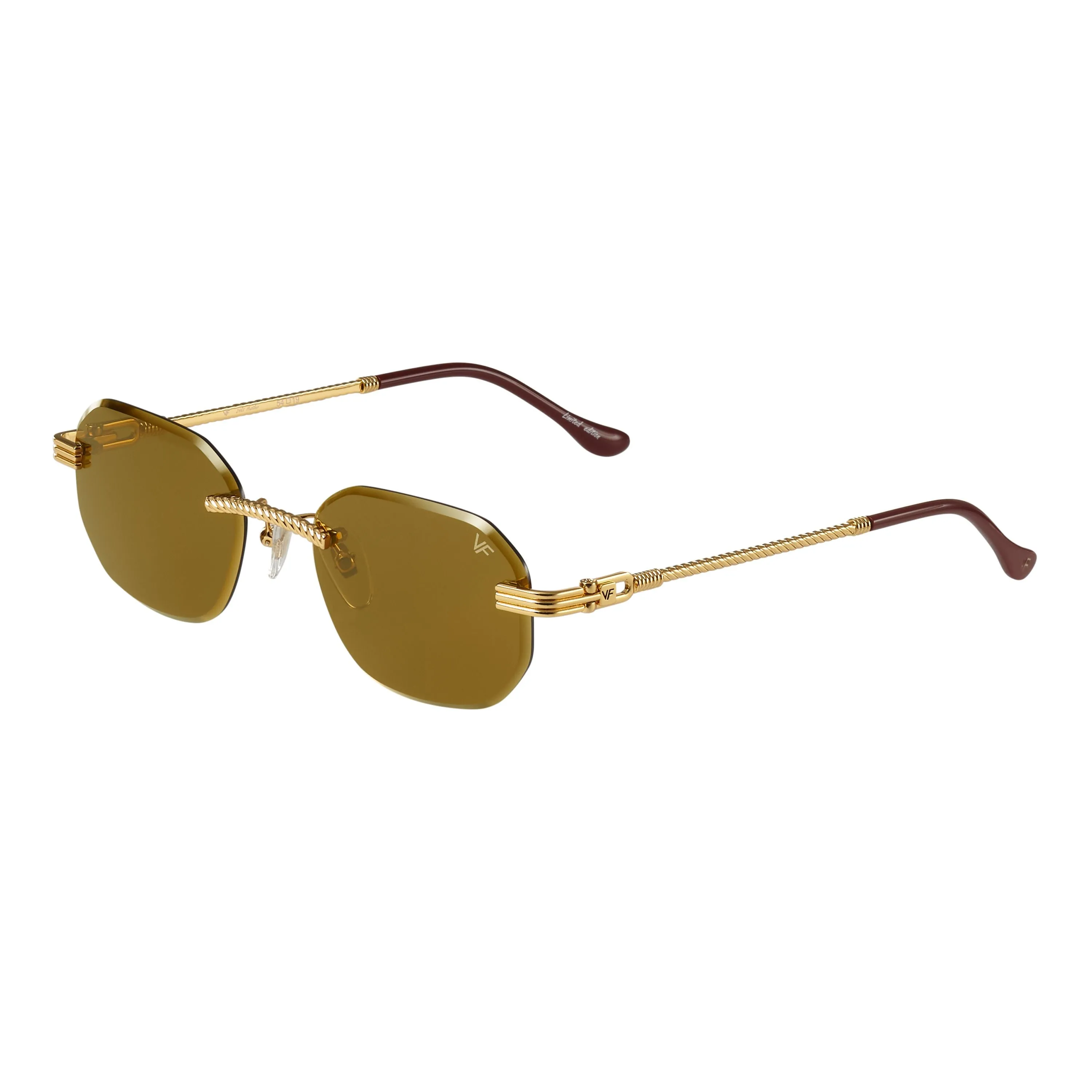 Hustler Rimless Drill Mount 24KT Gold