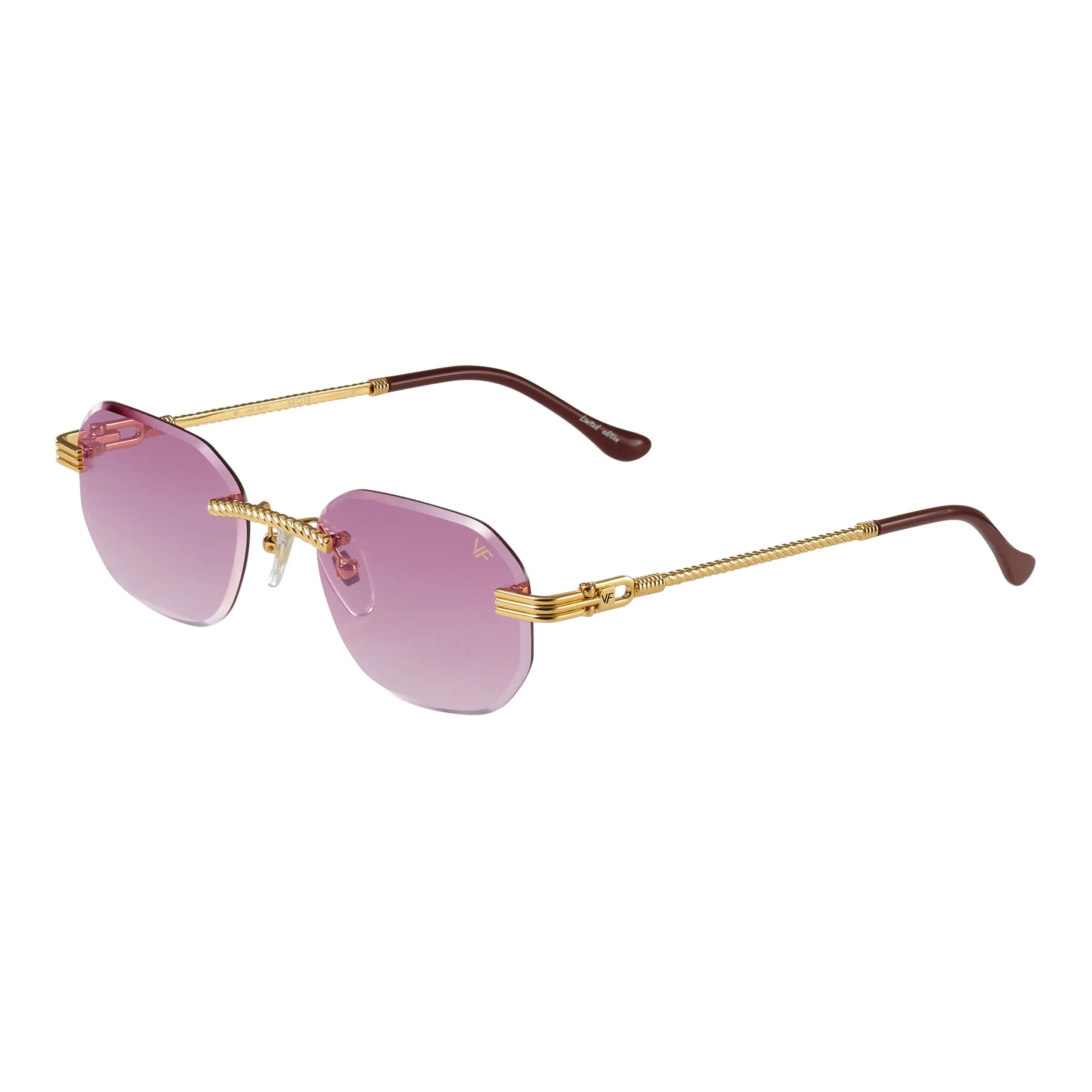 Hustler Rimless Drill Mount 24KT Gold