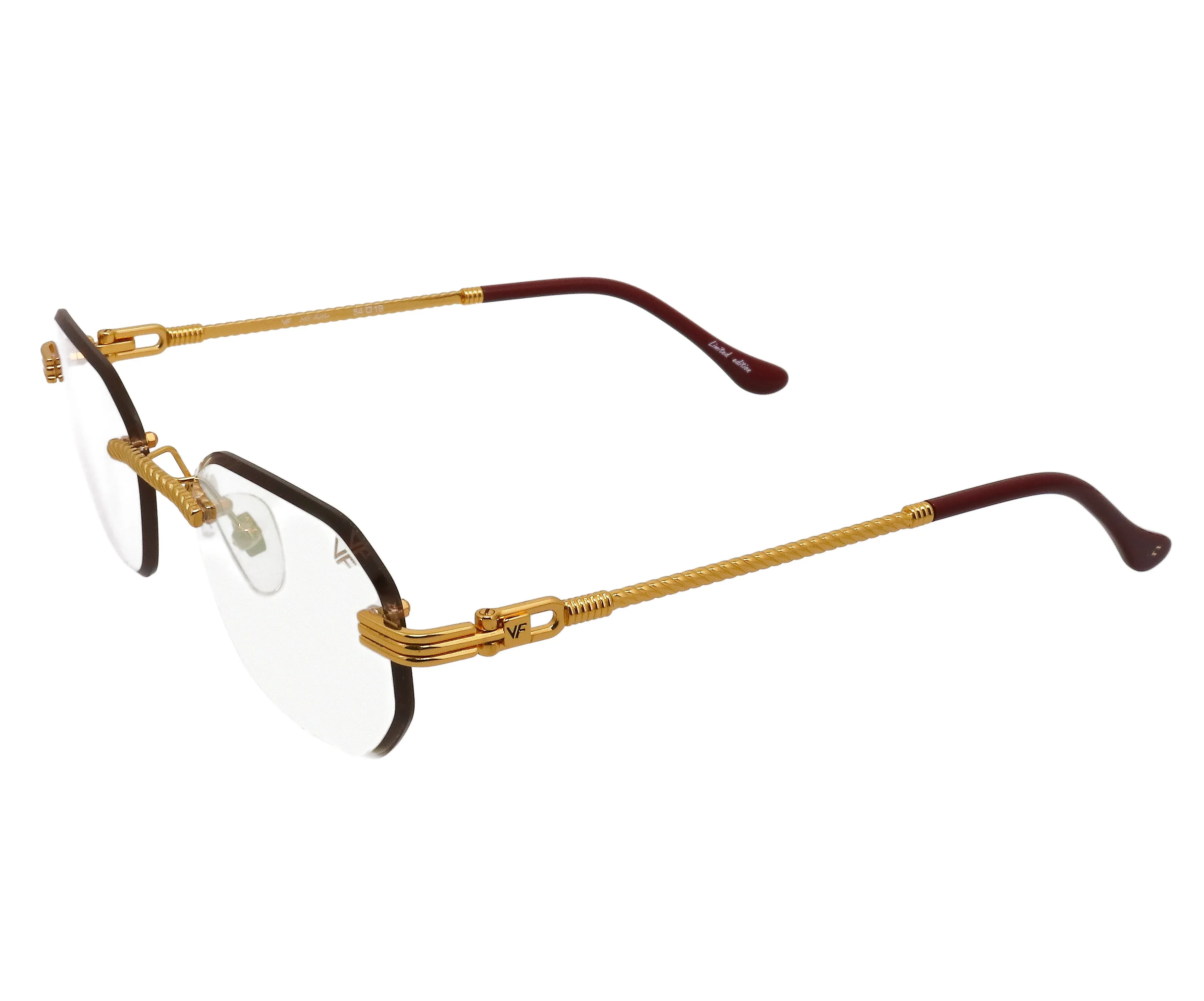 Hustler Rimless Drill Mount 24KT Gold