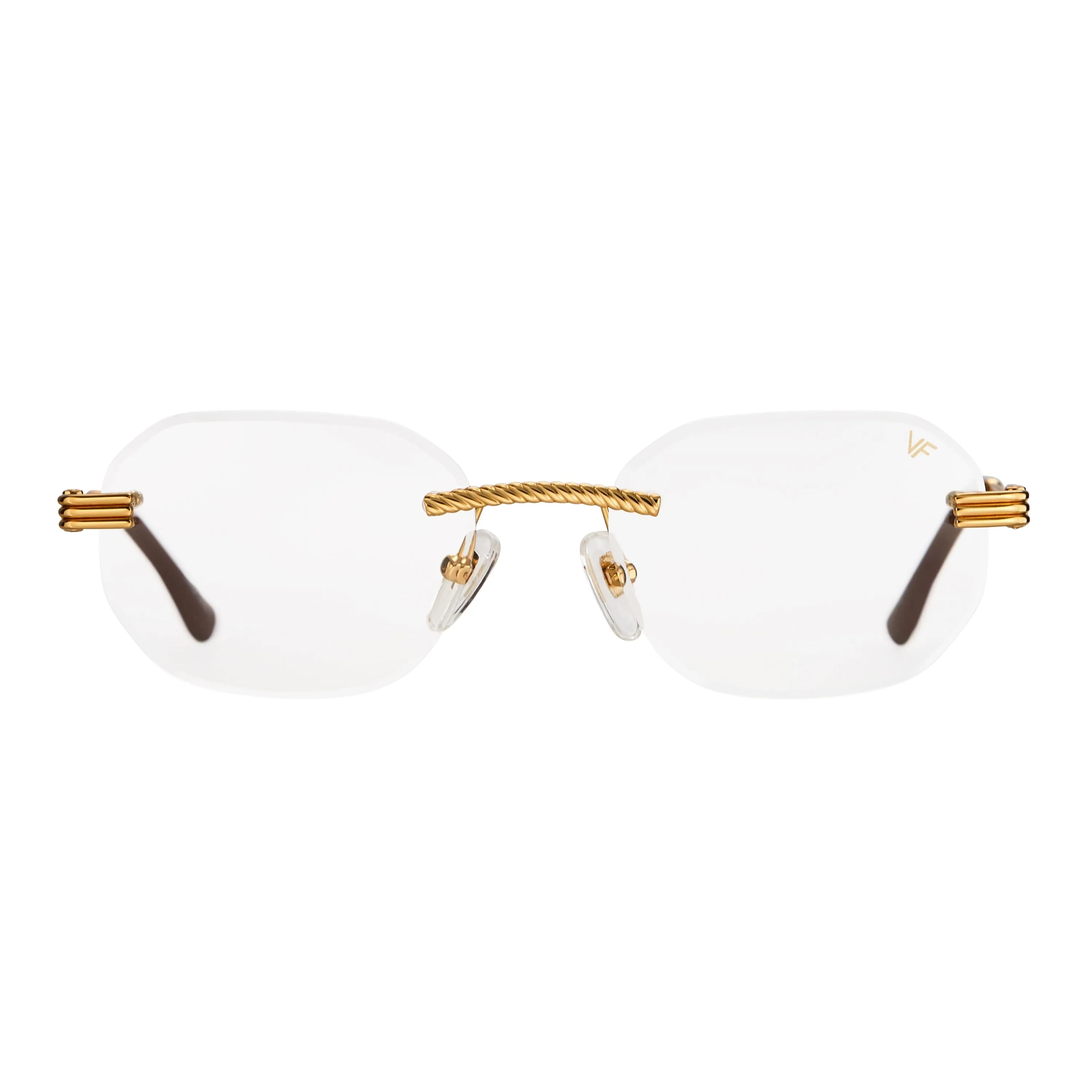 Hustler Rimless Drill Mount 24KT Gold