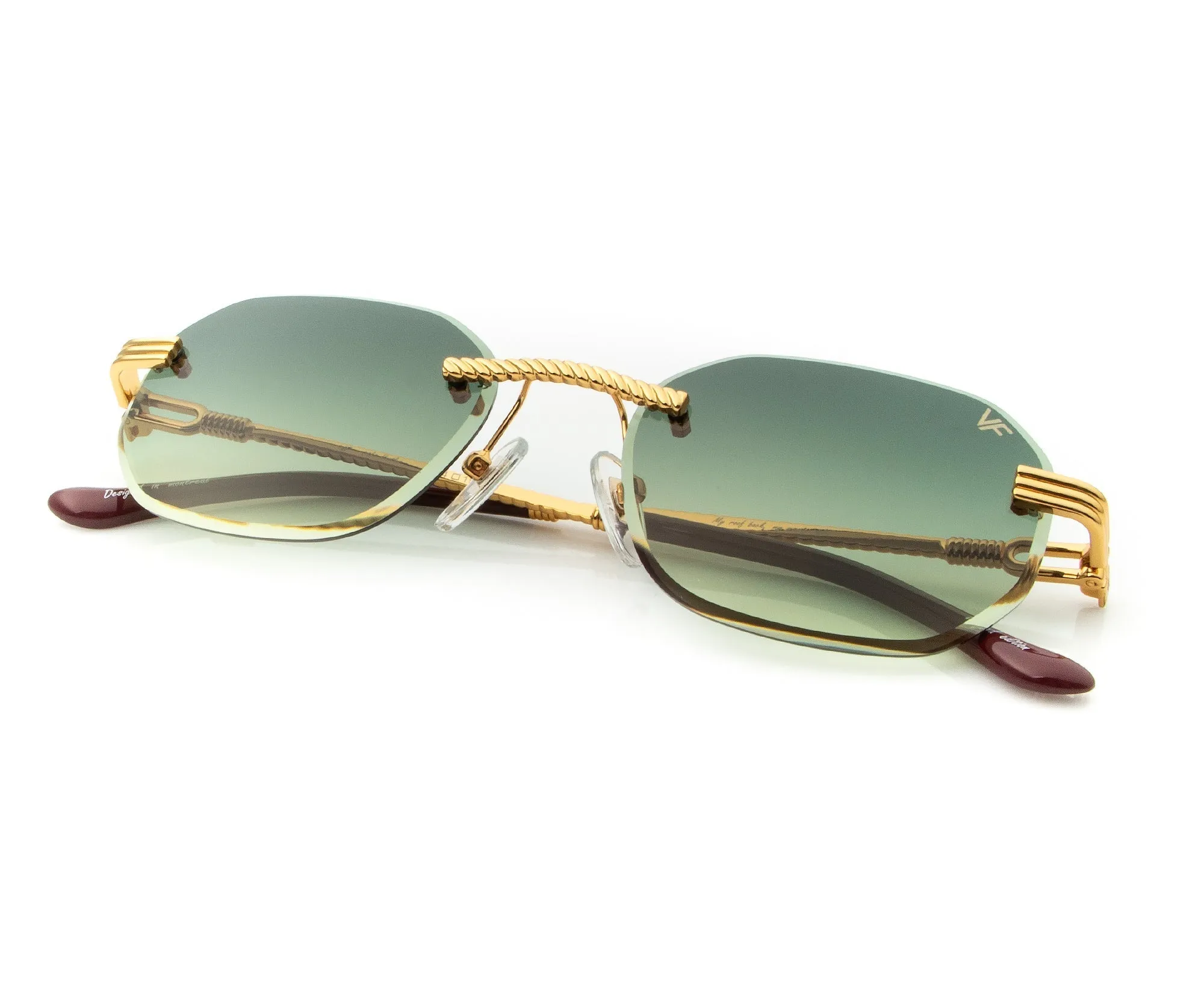 Hustler Rimless Drill Mount 24KT Gold