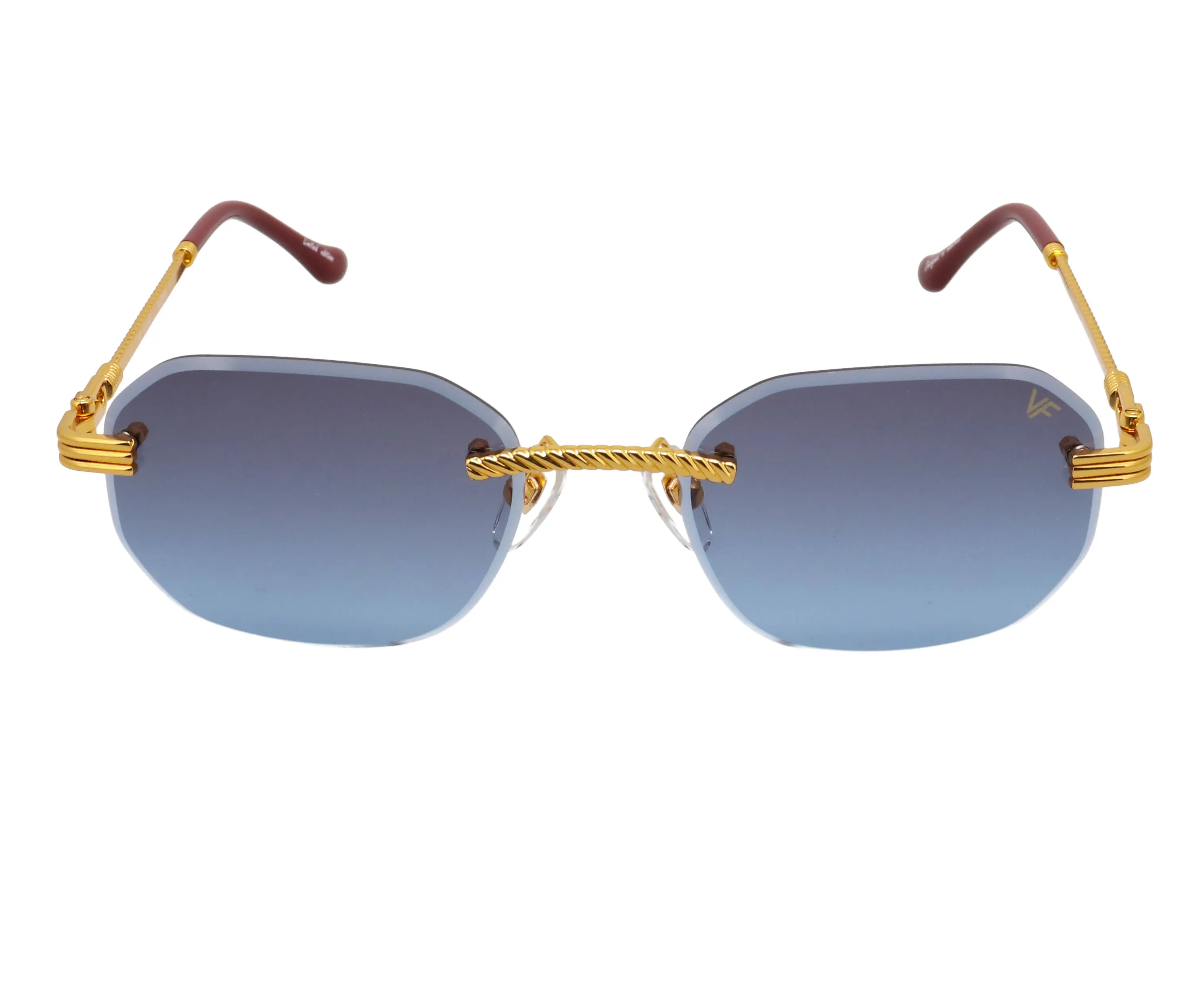 Hustler Rimless Drill Mount 24KT Gold