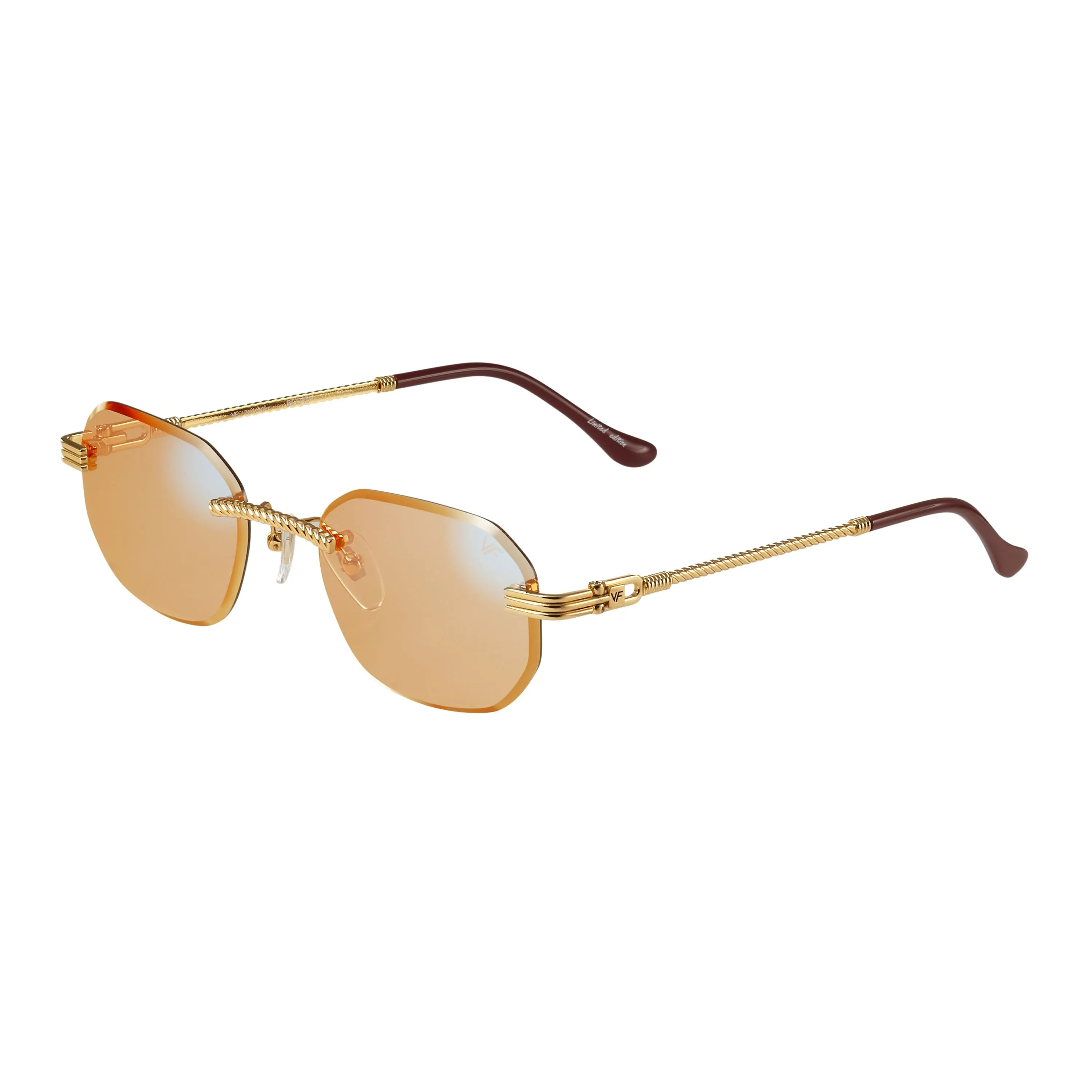 Hustler Rimless Drill Mount 24KT Gold