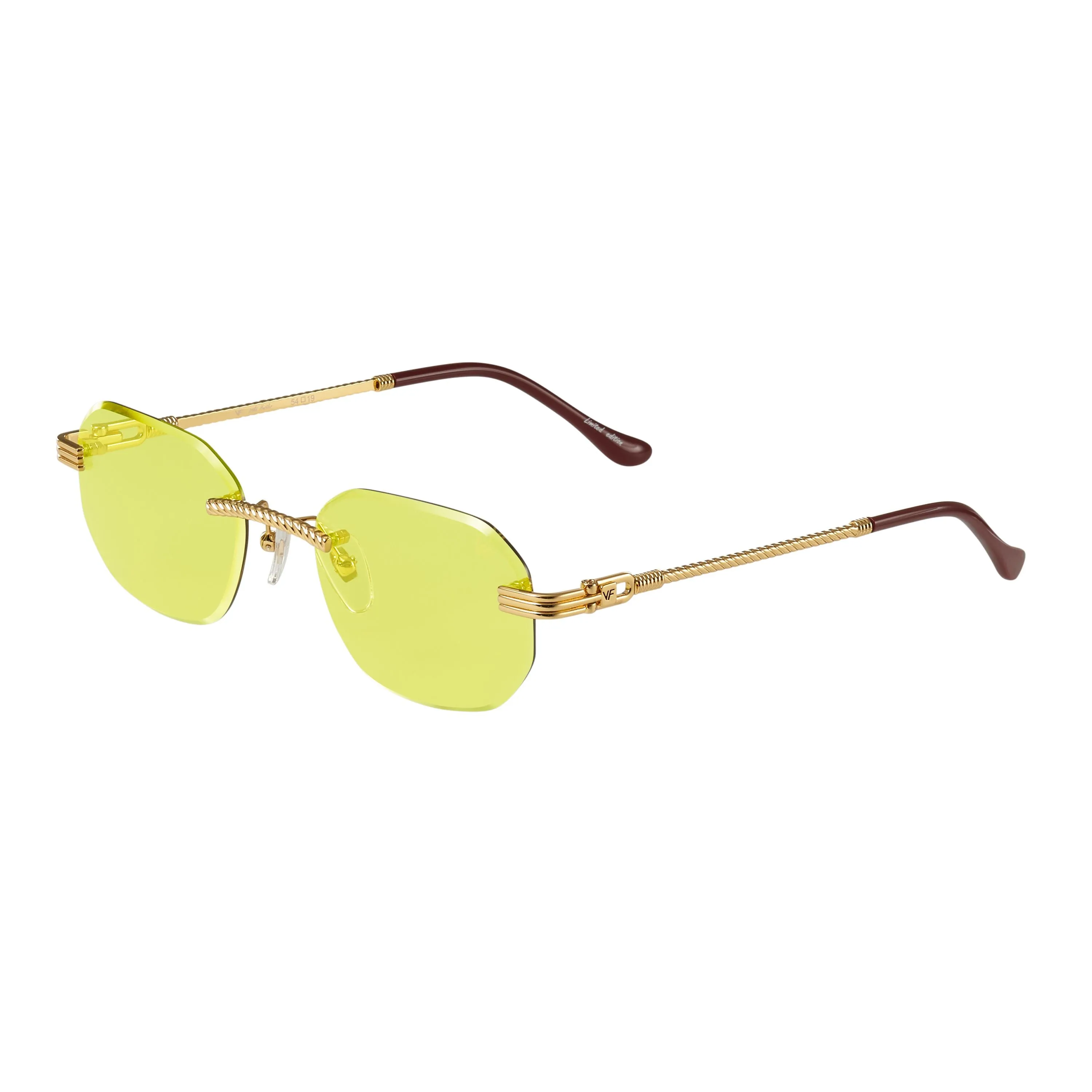 Hustler Rimless Drill Mount 24KT Gold