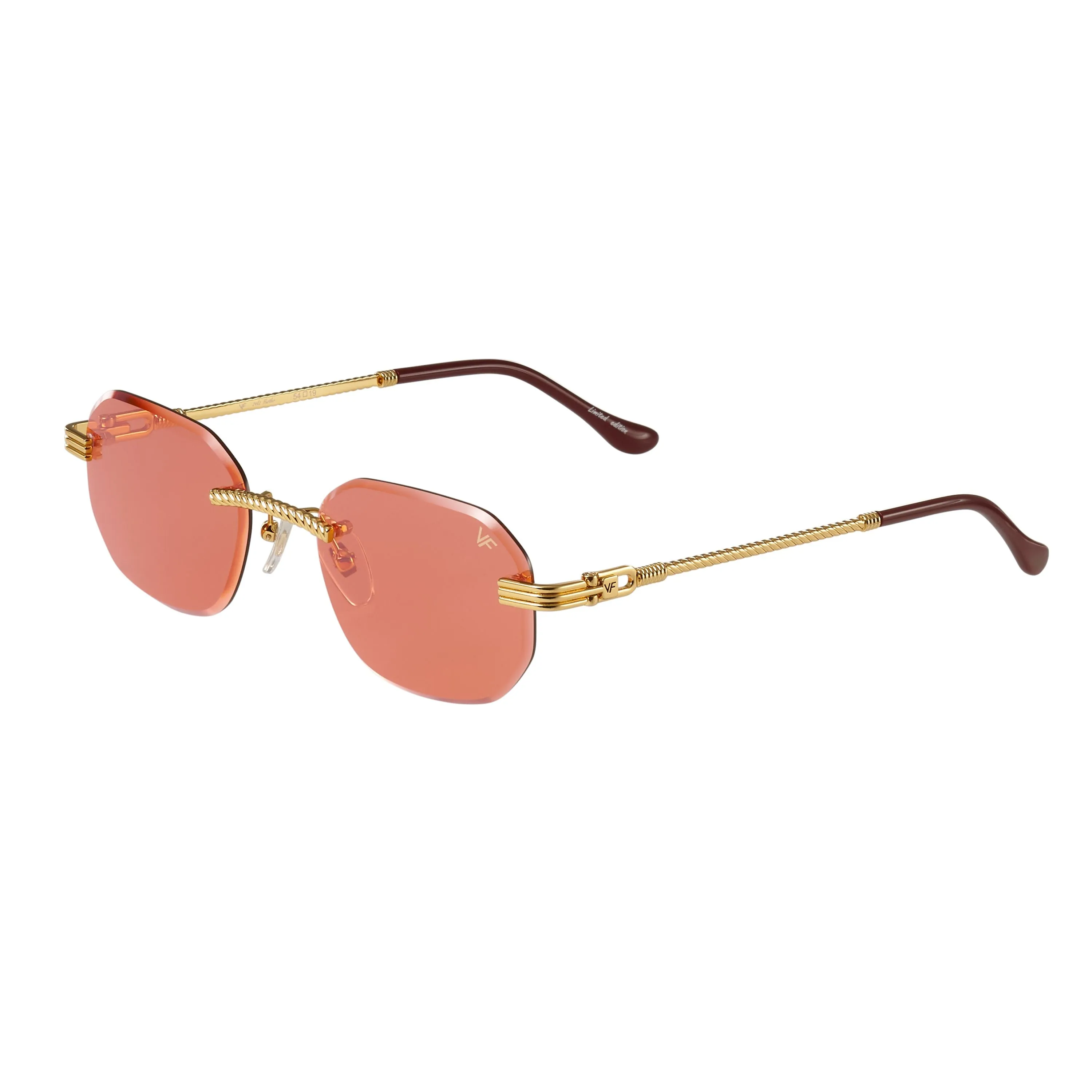 Hustler Rimless Drill Mount 24KT Gold
