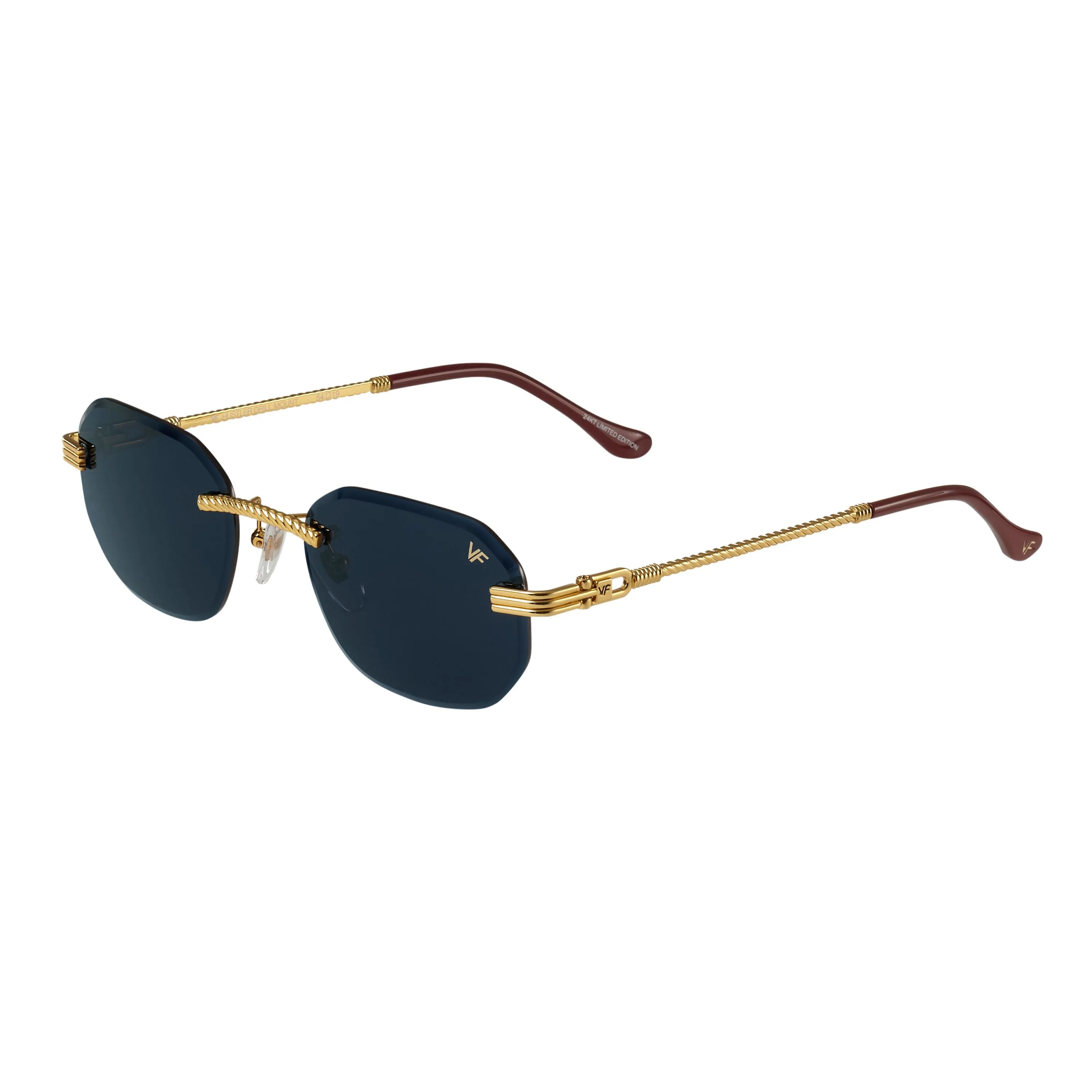 Hustler Rimless Drill Mount 24KT Gold