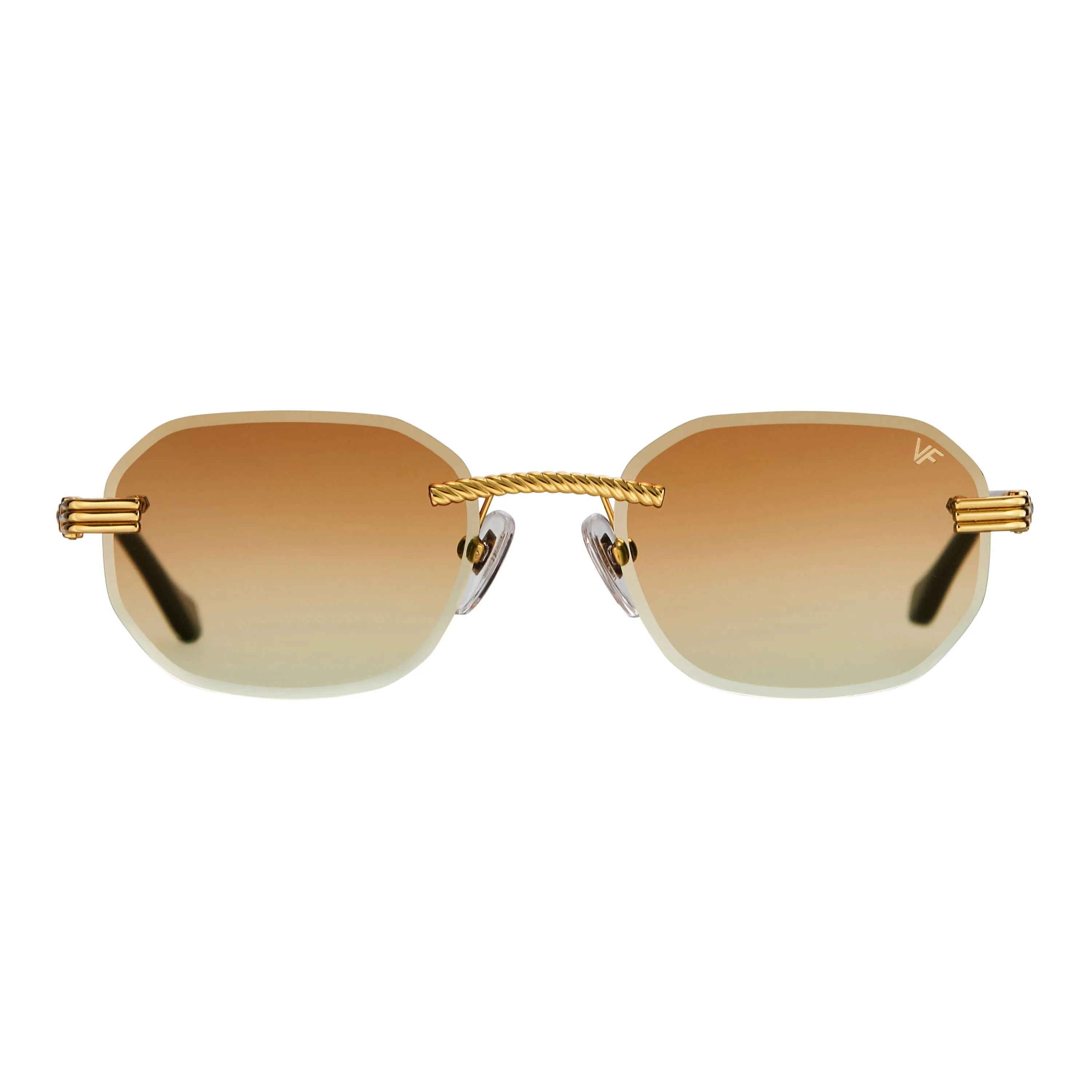 Hustler Rimless Drill Mount 24KT Gold