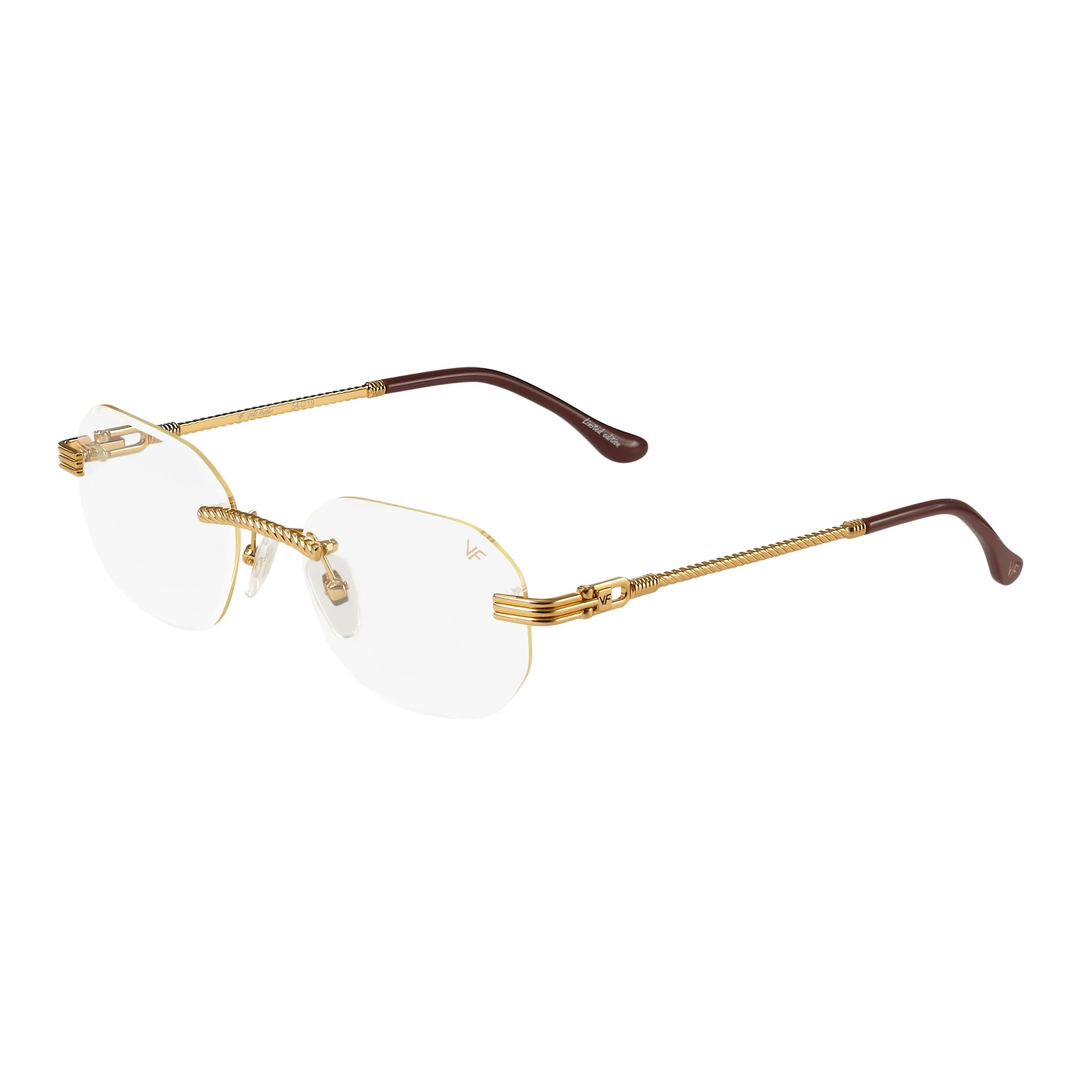 Hustler Rimless Drill Mount 24KT Gold