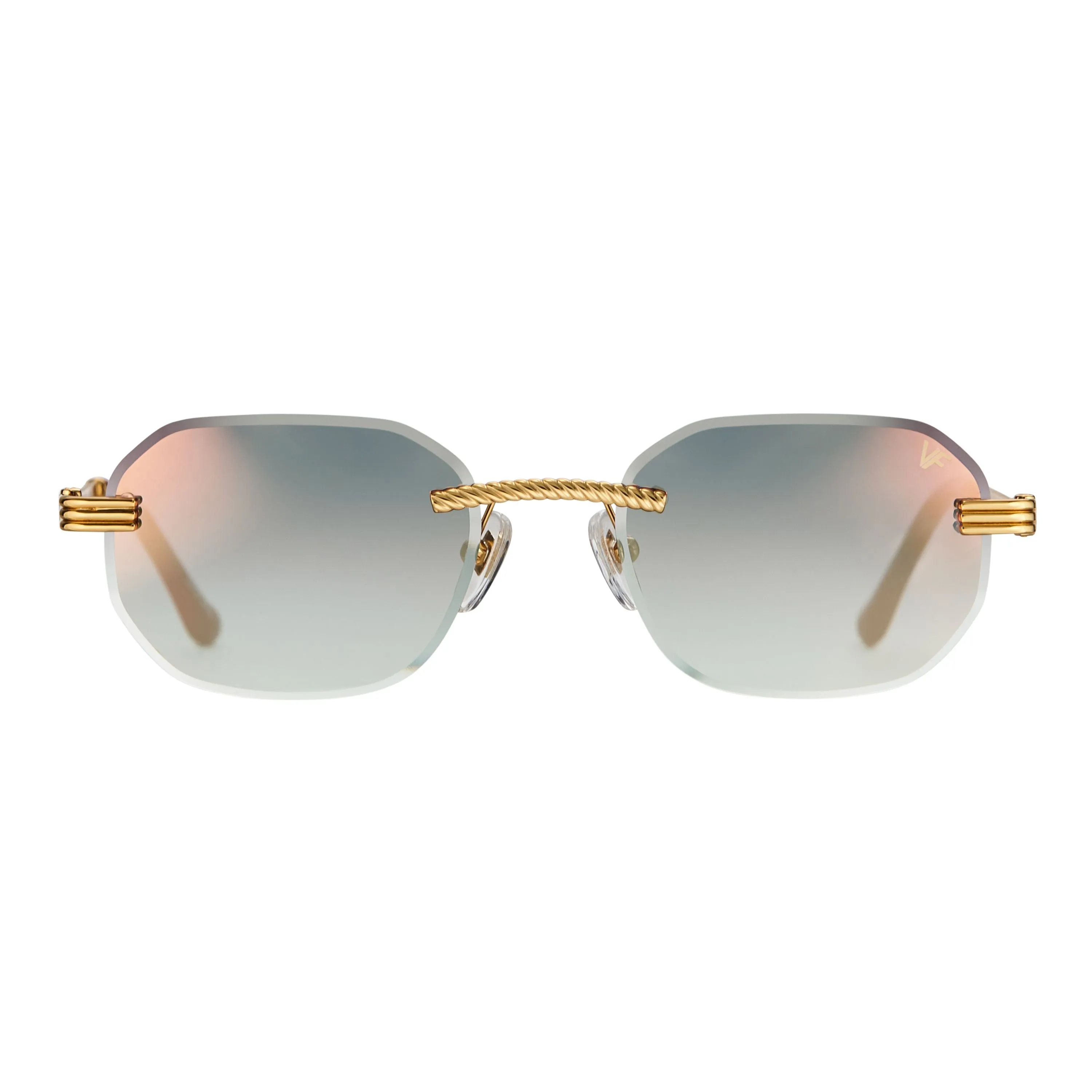 Hustler Rimless Drill Mount 24KT Gold