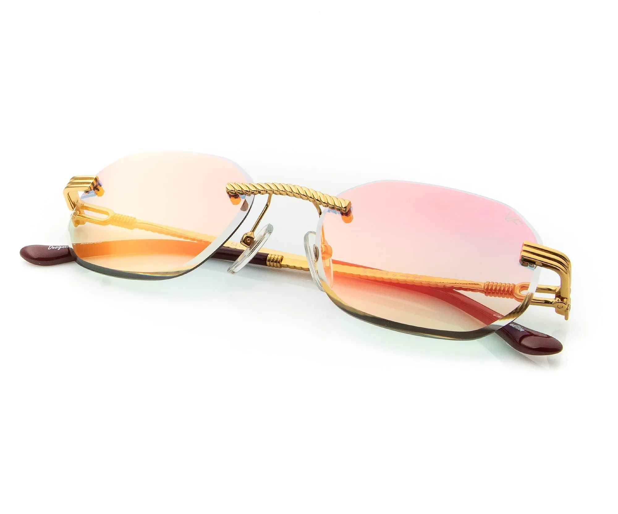 Hustler Rimless Drill Mount 24KT Gold