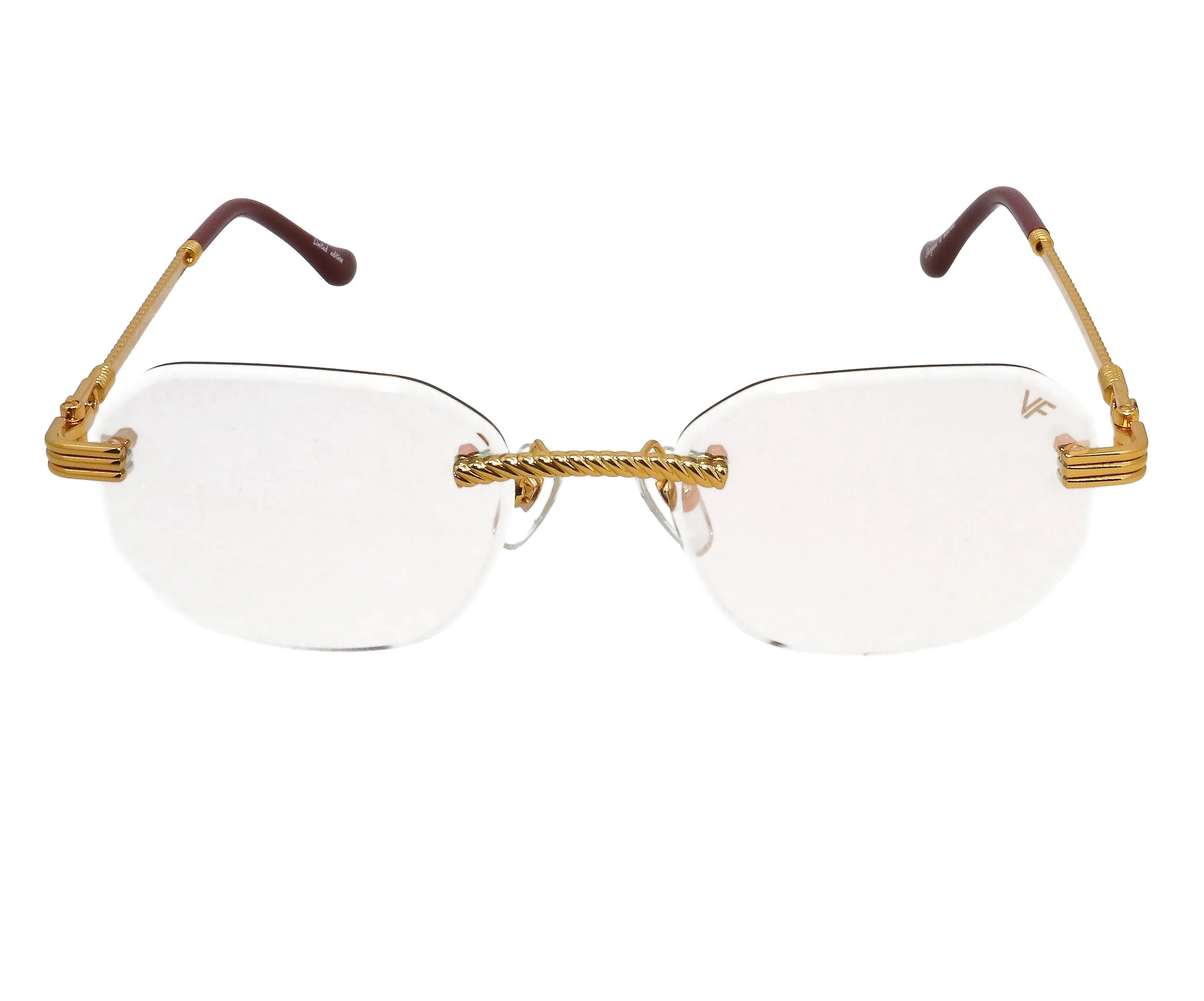 Hustler Rimless Drill Mount 24KT Gold