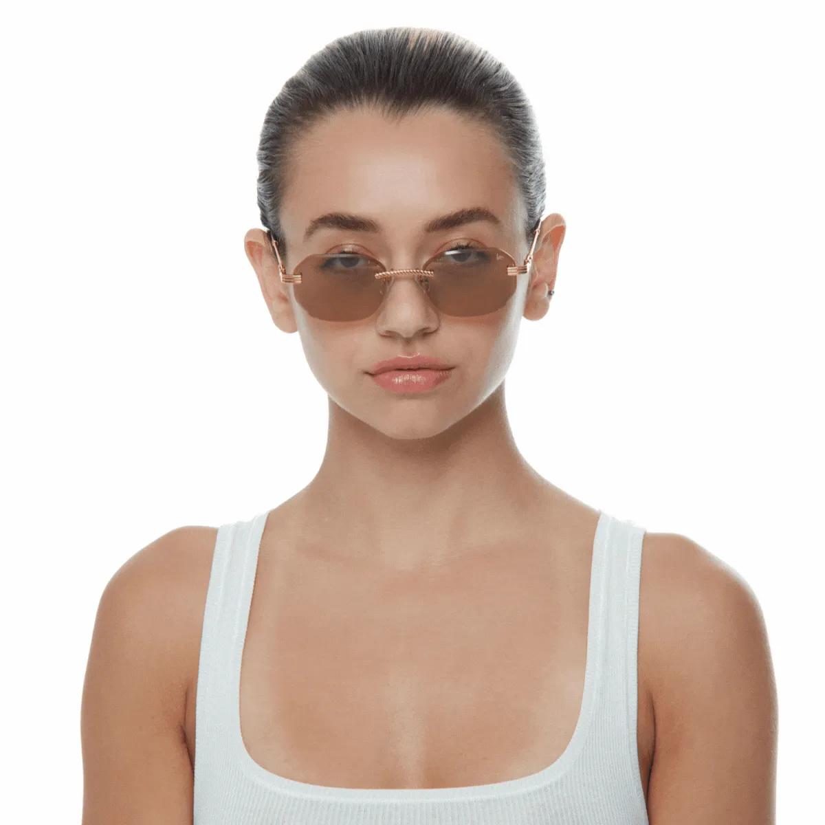 Hustler Rimless Drill Mount 24KT Gold