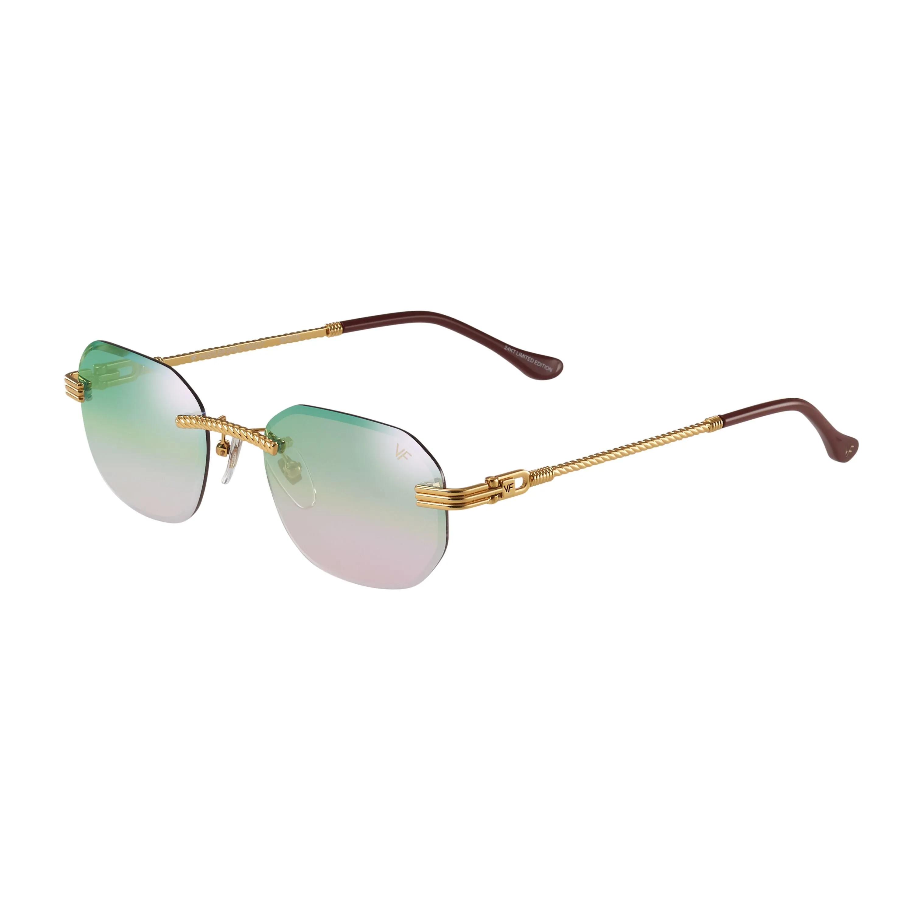 Hustler Rimless Drill Mount 24KT Gold
