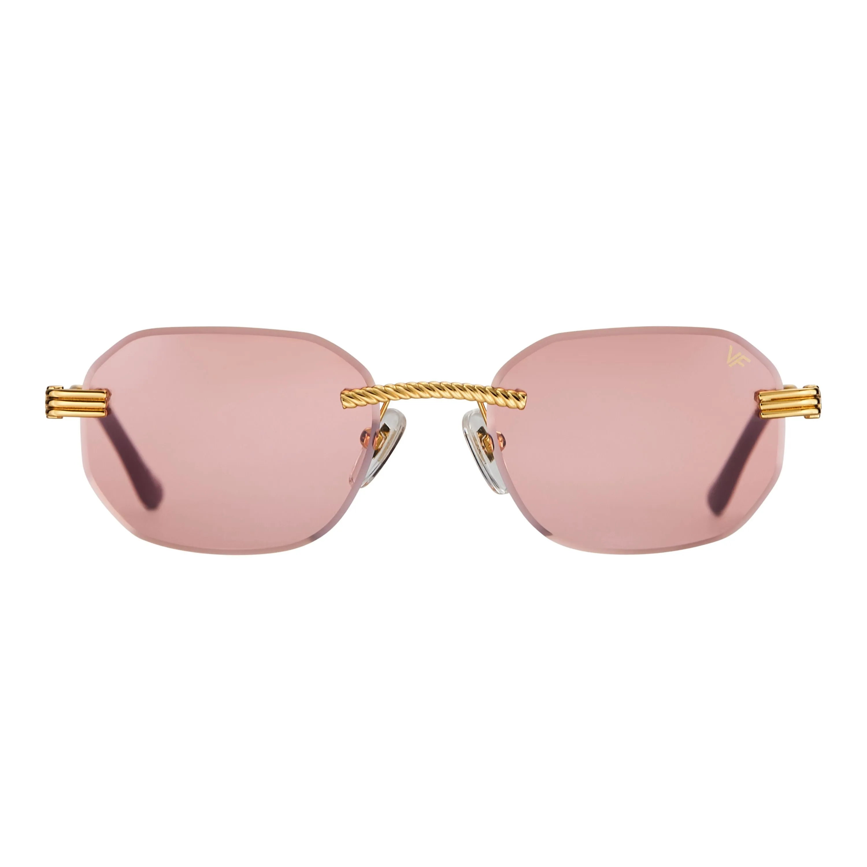 Hustler Rimless Drill Mount 24KT Gold