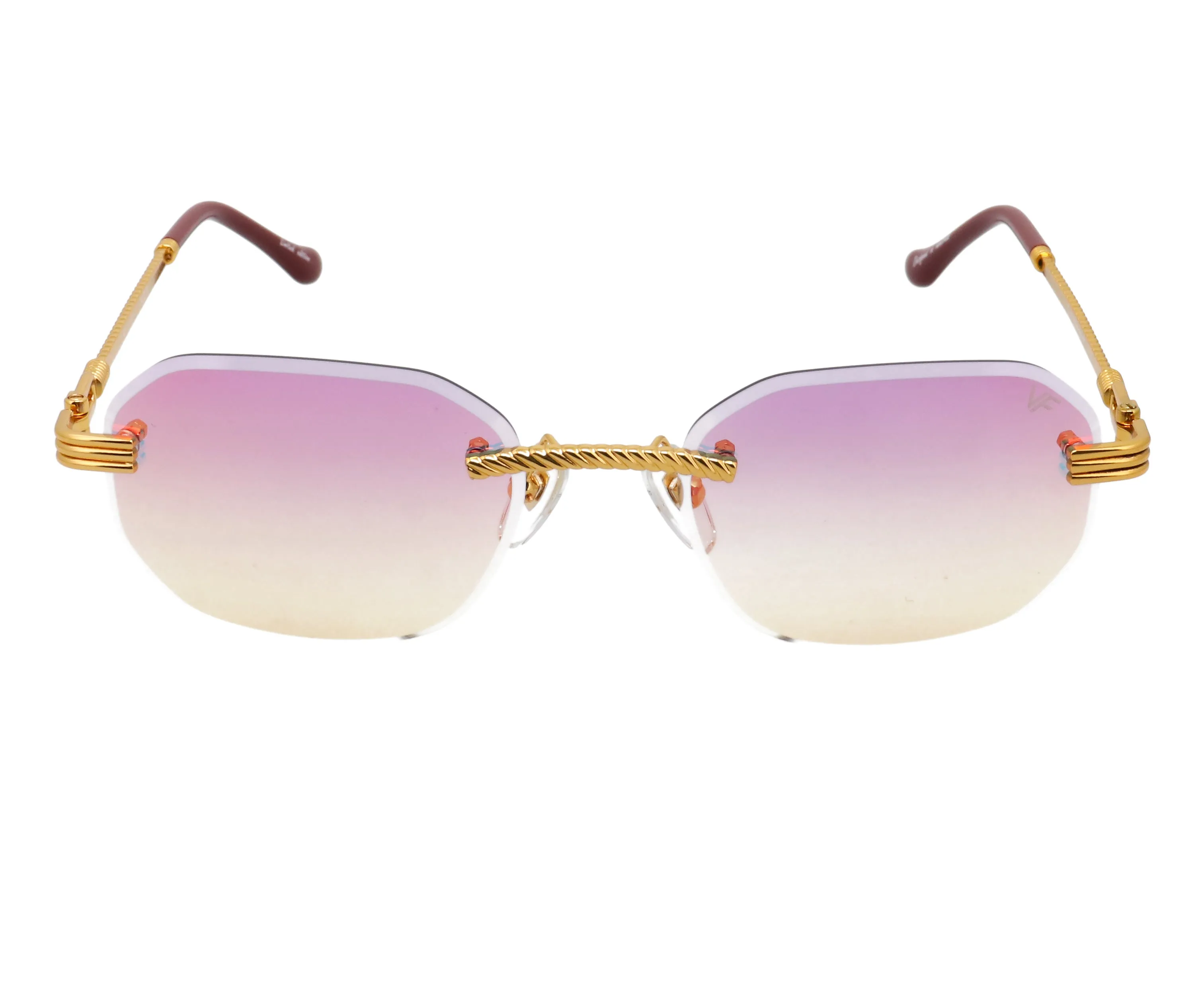Hustler Rimless Drill Mount 24KT Gold
