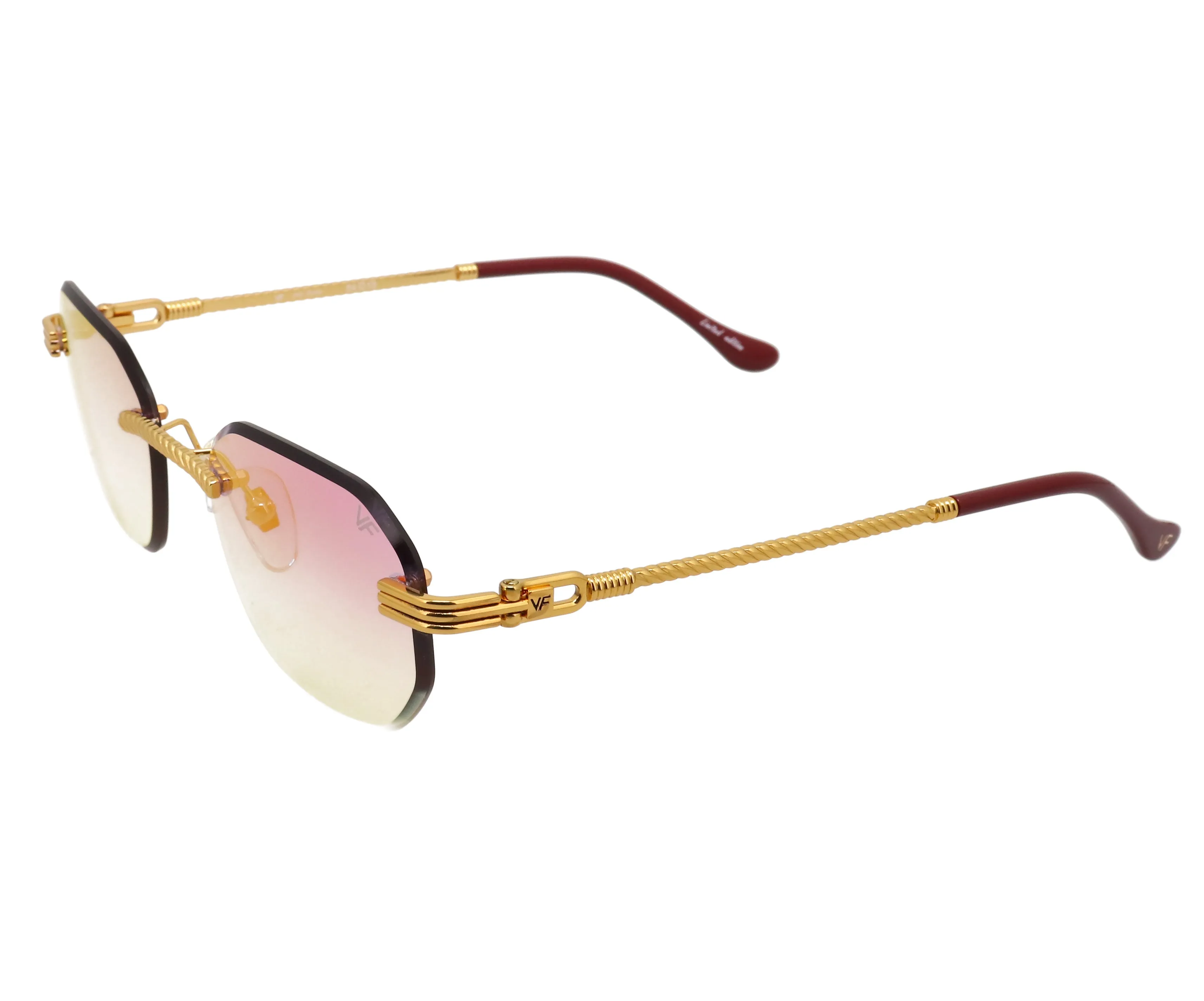 Hustler Rimless Drill Mount 24KT Gold