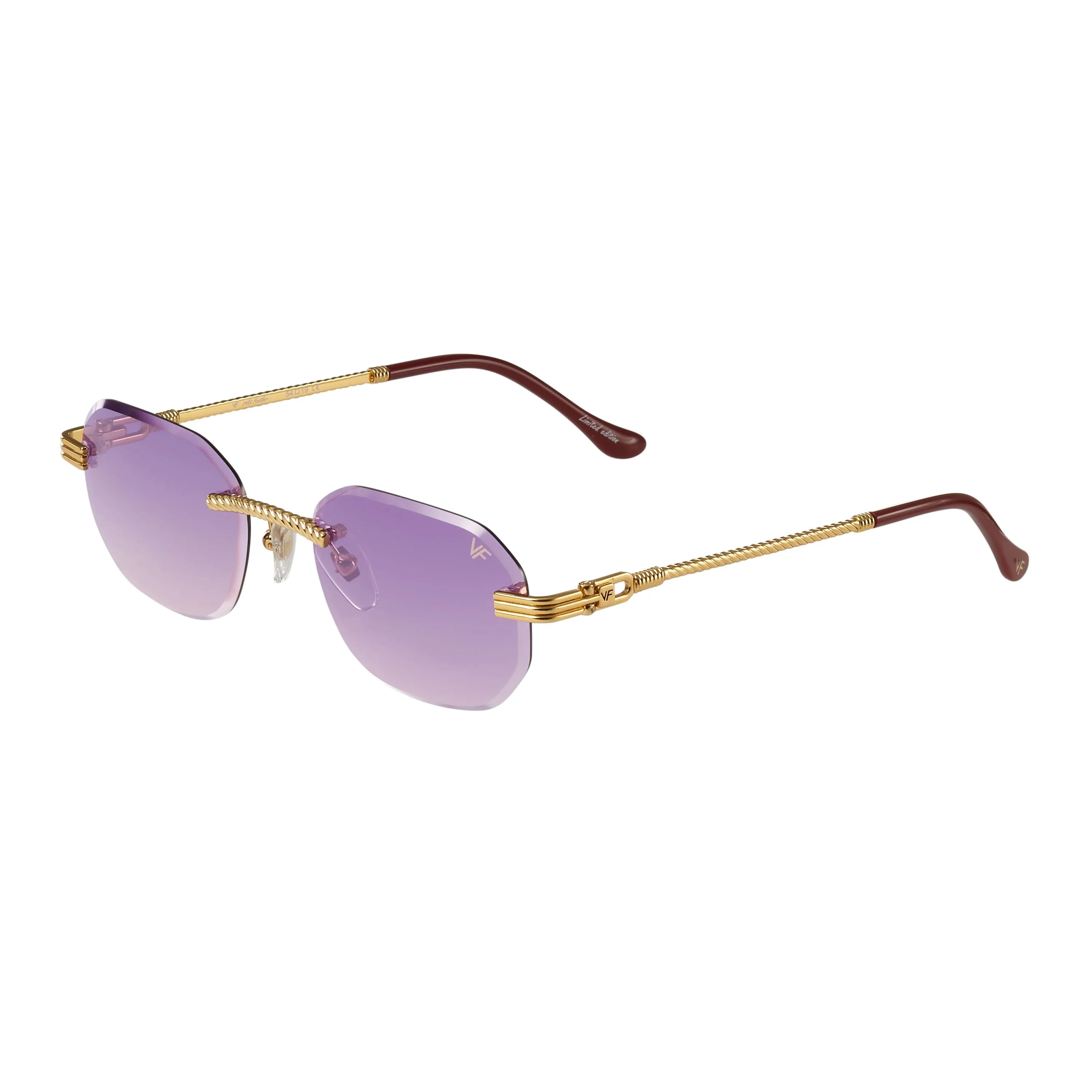 Hustler Rimless Drill Mount 24KT Gold
