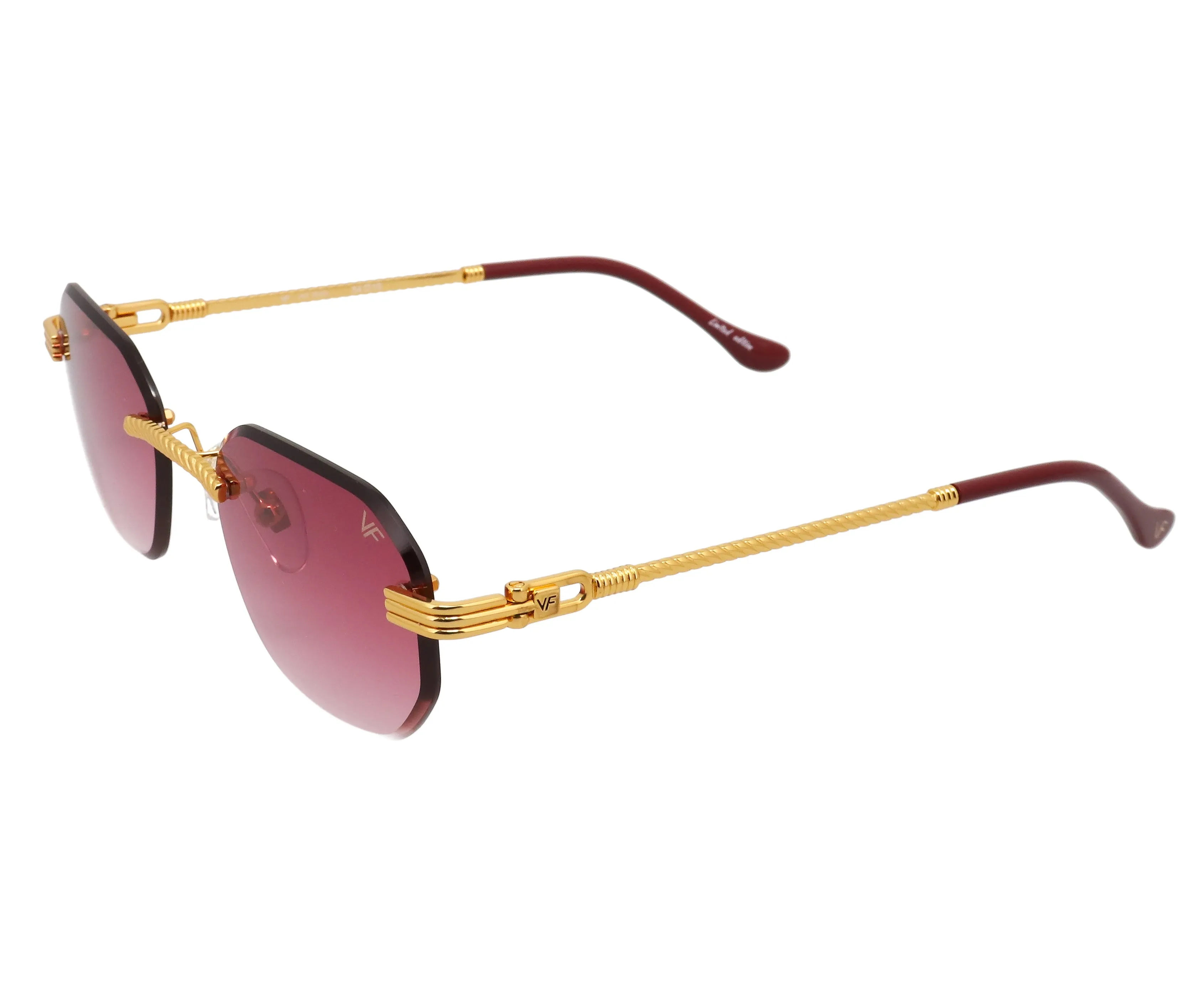 Hustler Rimless Drill Mount 24KT Gold