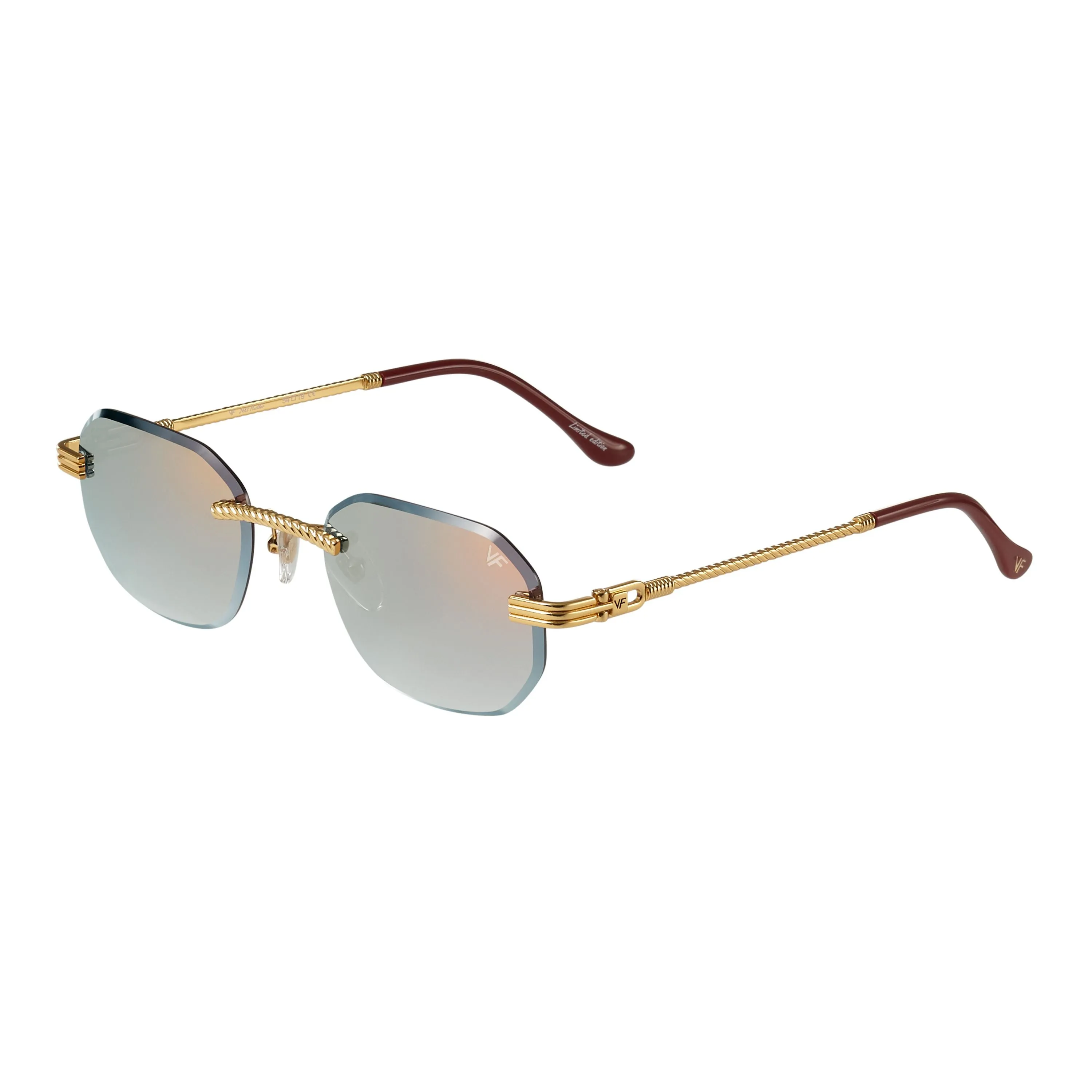 Hustler Rimless Drill Mount 24KT Gold