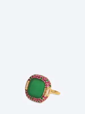 Idylle ring onyx green