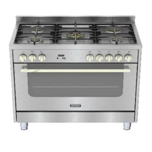 Ignis Cooker Steel Safety System Gas with Fan Oven Cast Iron Grid Oven Door Xxl Oven