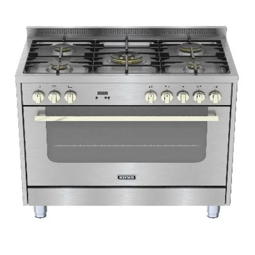 Ignis Cooker Steel Safety System Gas with Fan Oven Cast Iron Grid Oven Door Xxl Oven