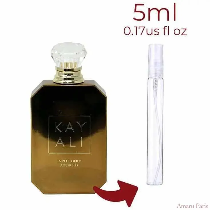 Invite Only Amber | 23 Kayali Fragrances for women and men Decant Fragrance Samples