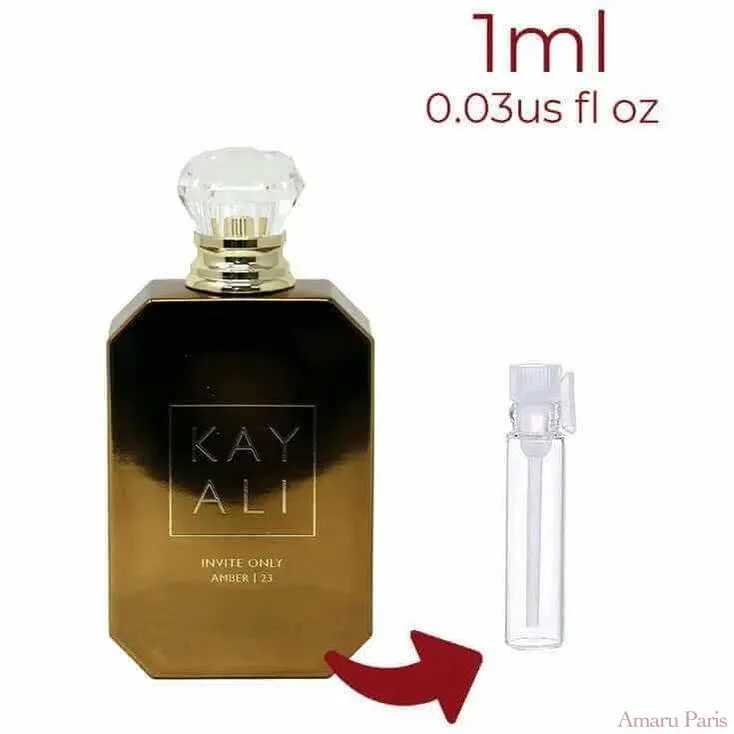 Invite Only Amber | 23 Kayali Fragrances for women and men Decant Fragrance Samples